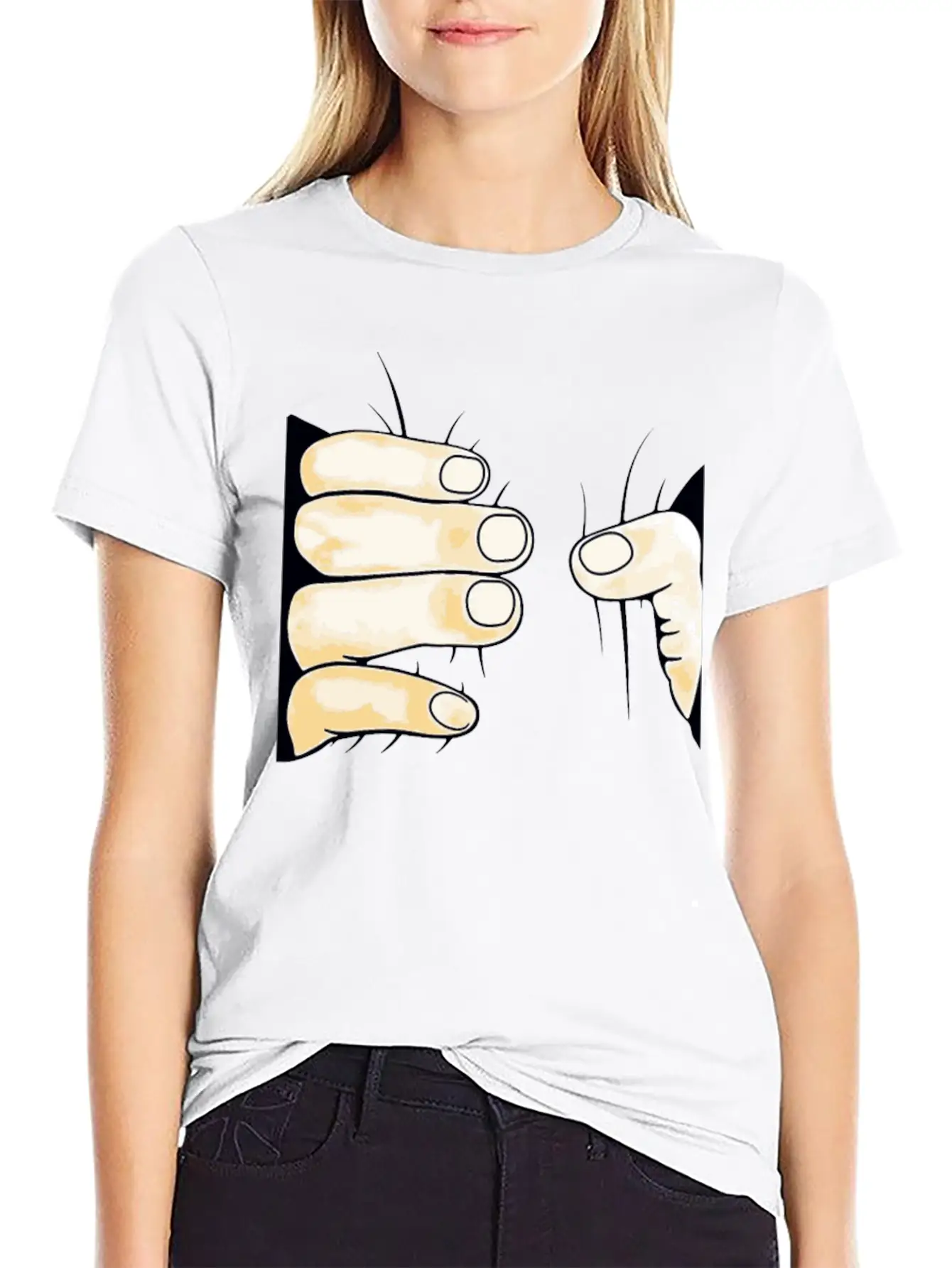 Hand 3d Unisex Casual T-Shirt – Clean Design For Daily Comfort