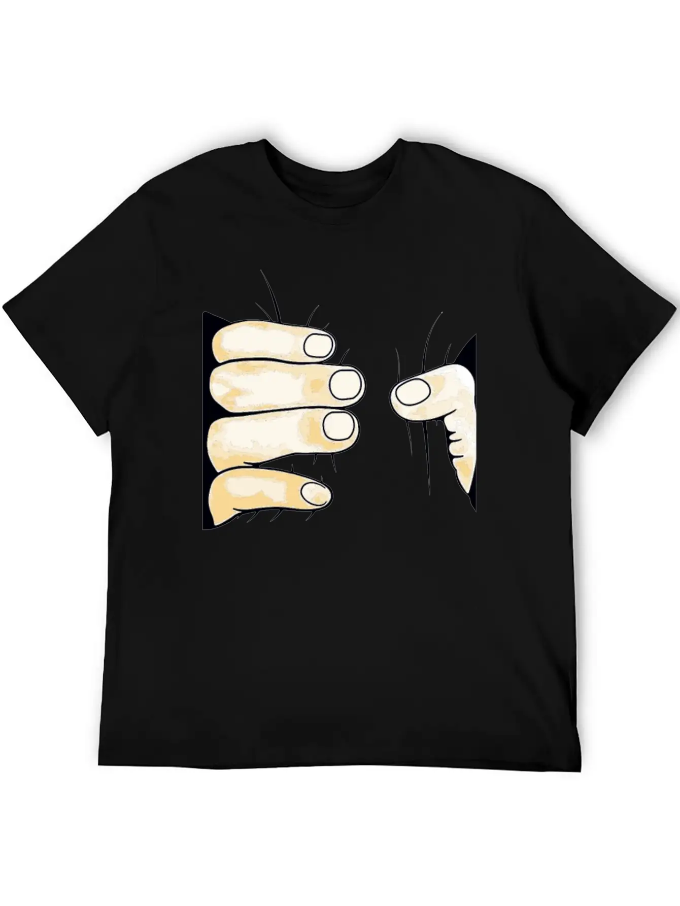 Hand 3d Unisex Casual T-Shirt – Clean Design For Daily Comfort