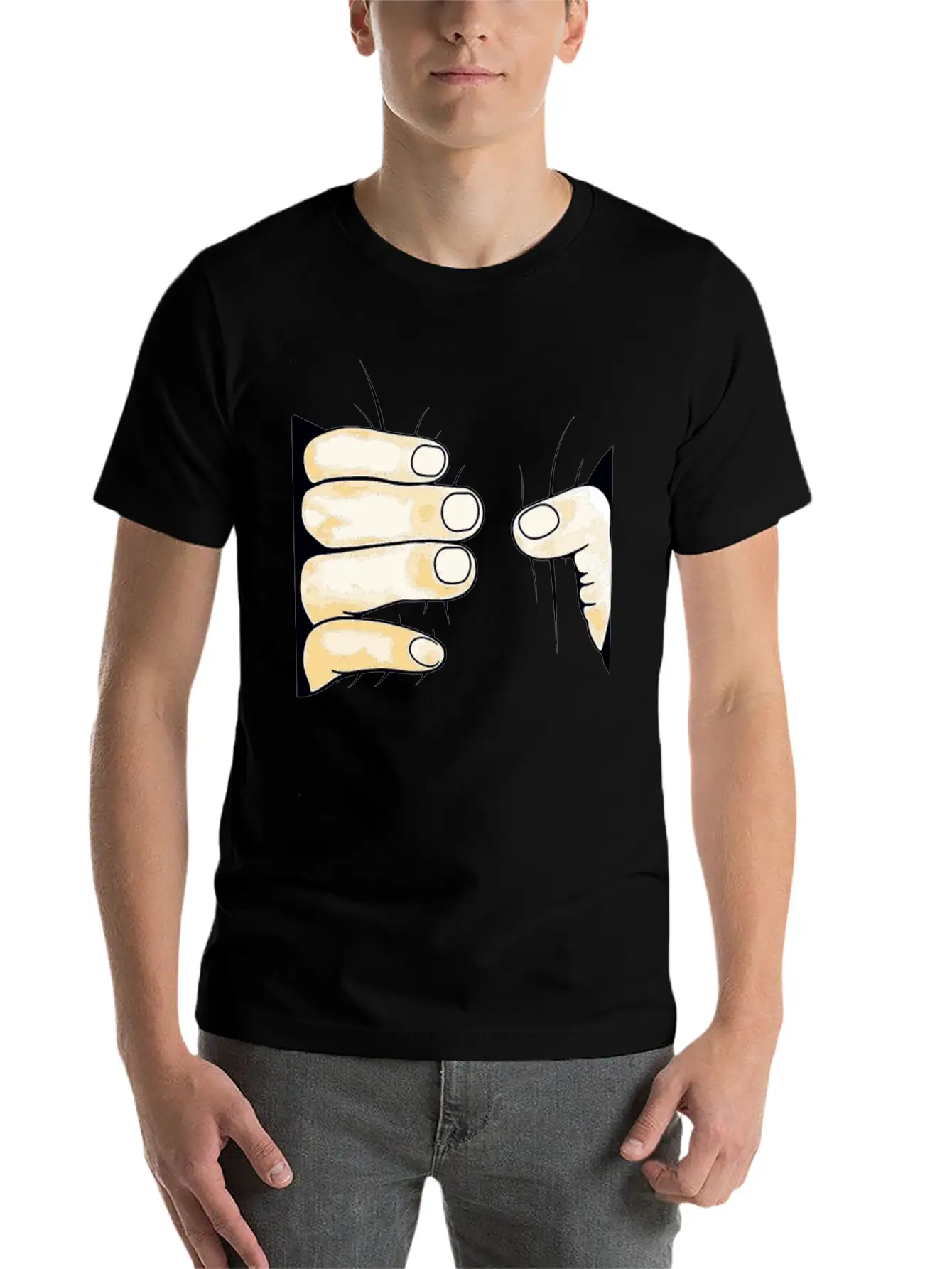 Hand 3d Unisex Casual T-Shirt – Clean Design For Daily Comfort