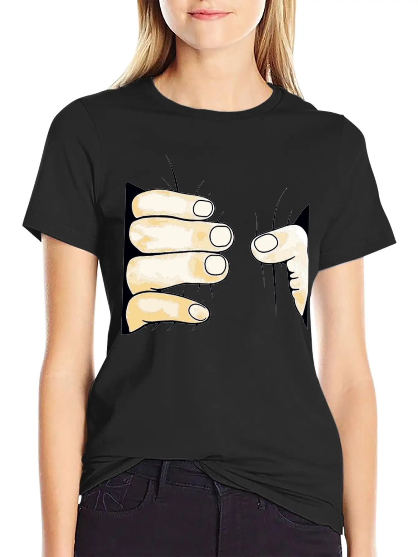Hand 3d Unisex Casual T-Shirt – Clean Design For Daily Comfort
