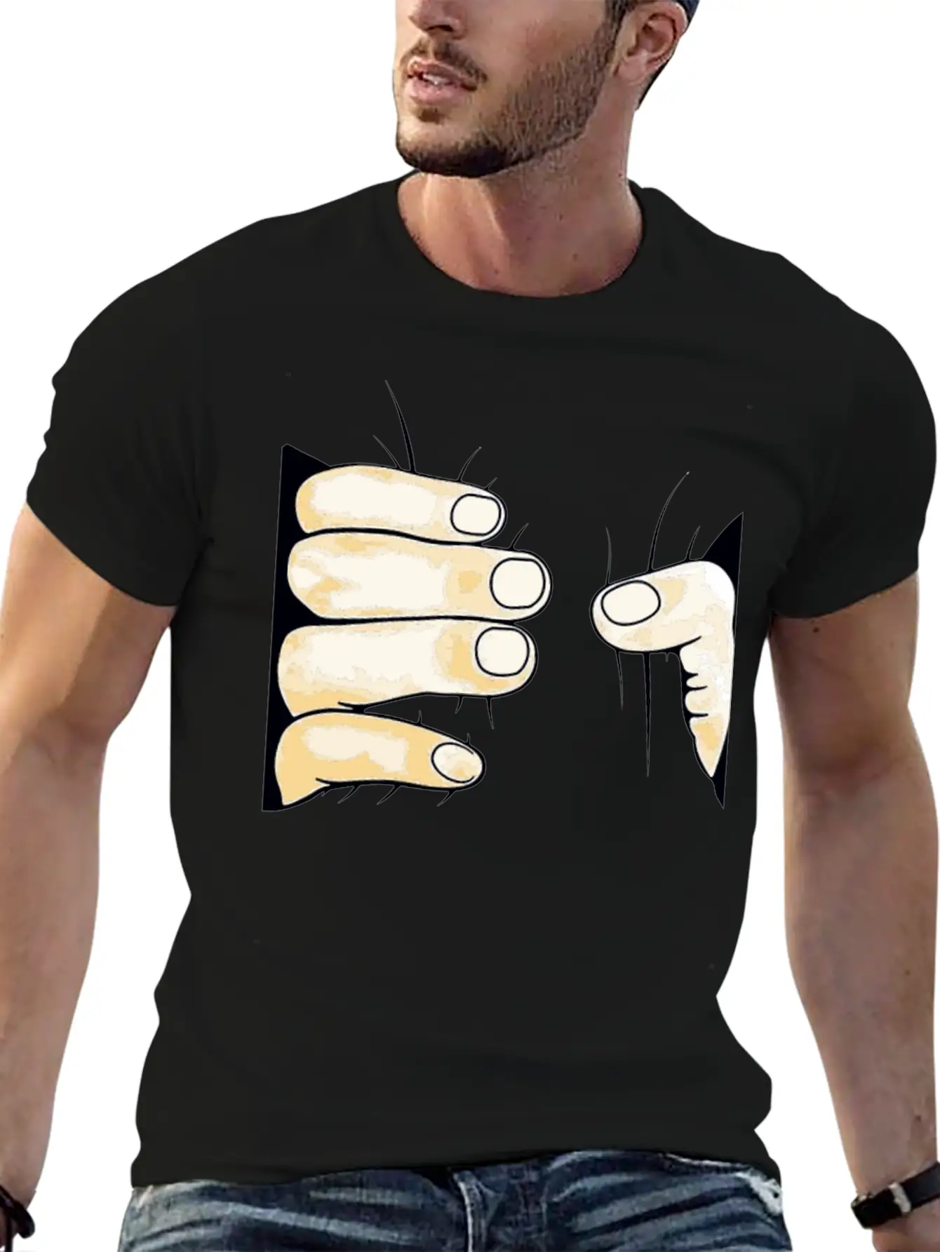 Hand 3d Unisex Casual T-Shirt – Clean Design For Daily Comfort