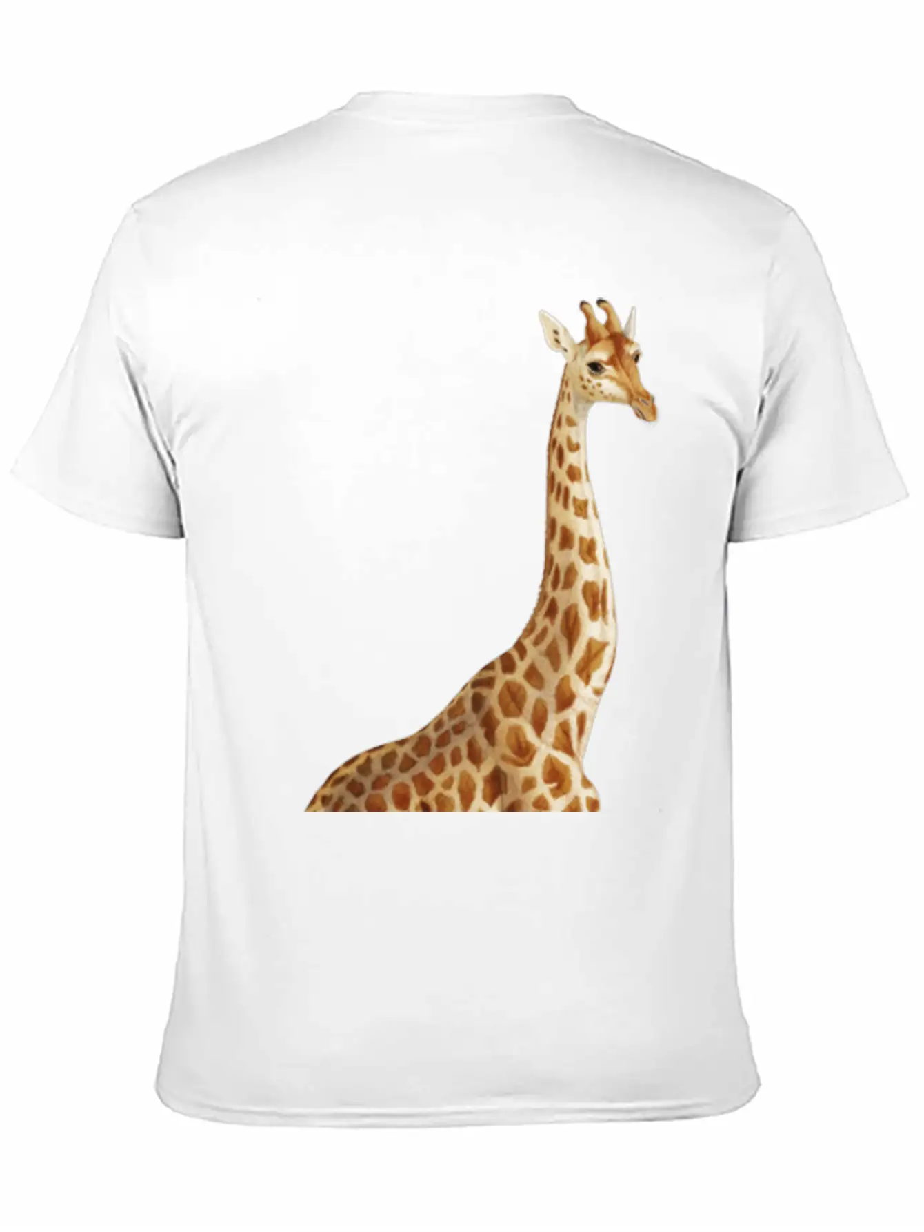 Hand Drawn Giraffe Png Wild Animal Unisex Short Sleeve Soft Cotton T-Shirt – Casual Everyday Wear