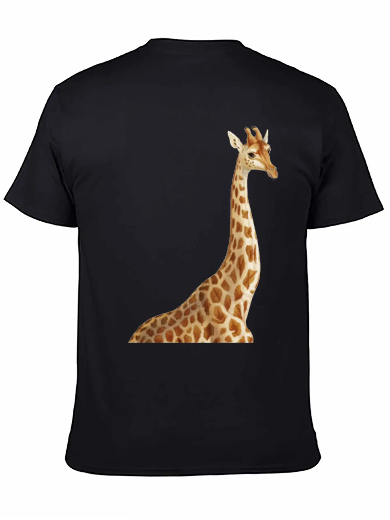 Hand Drawn Giraffe Png Wild Animal Unisex Short Sleeve Soft Cotton T-Shirt – Casual Everyday Wear