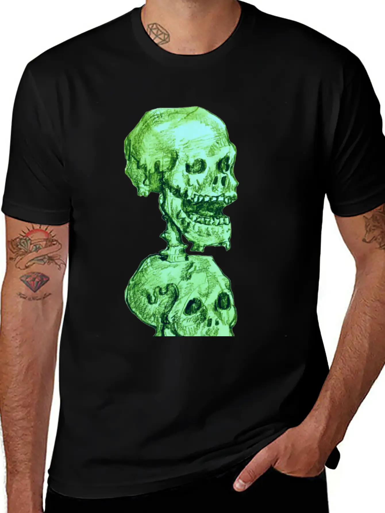 Hand Drawn Skull Design Timeless Short Sleeve Tee – Comfy And Minimalist Design
