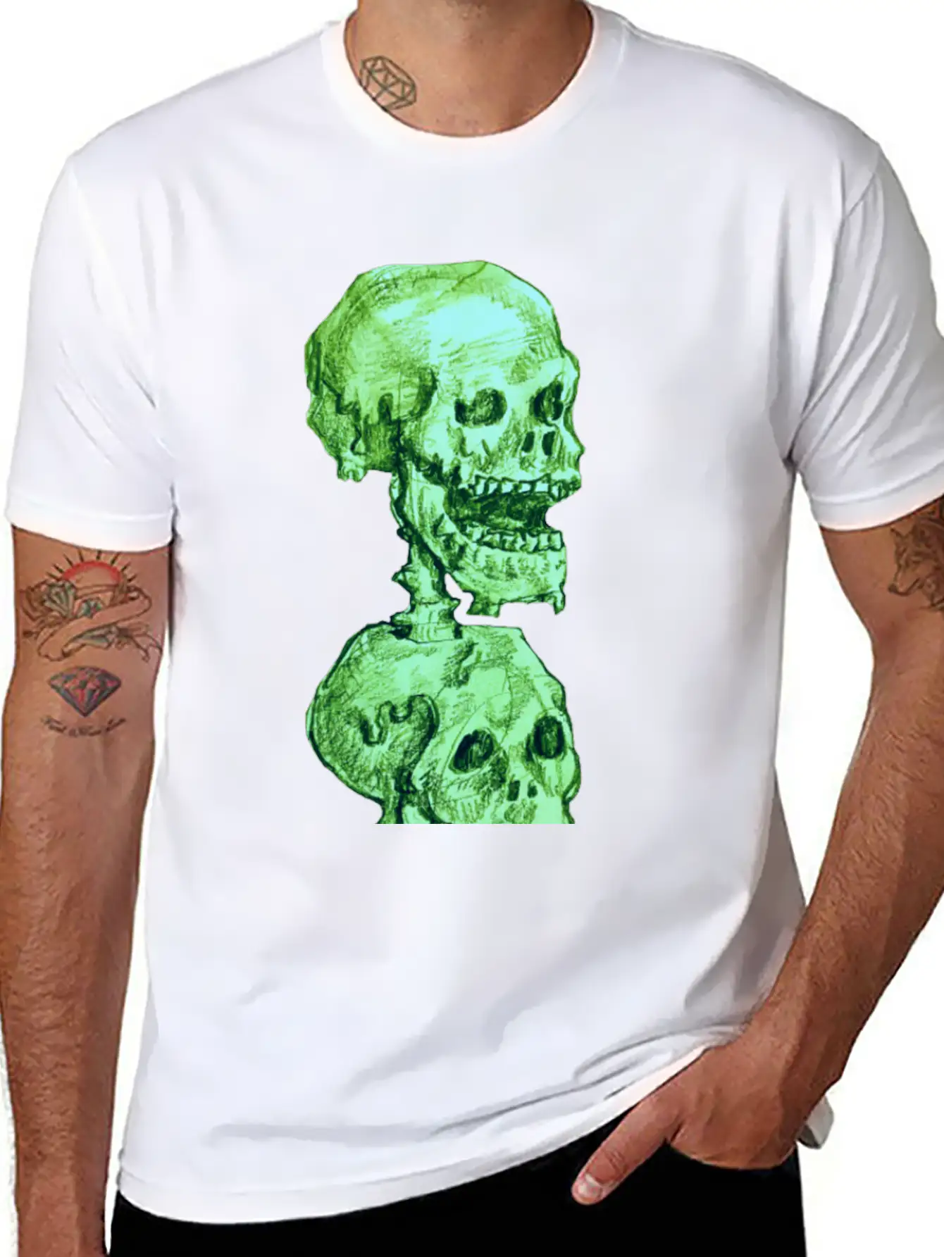 Hand Drawn Skull Design Timeless Short Sleeve Tee – Comfy And Minimalist Design