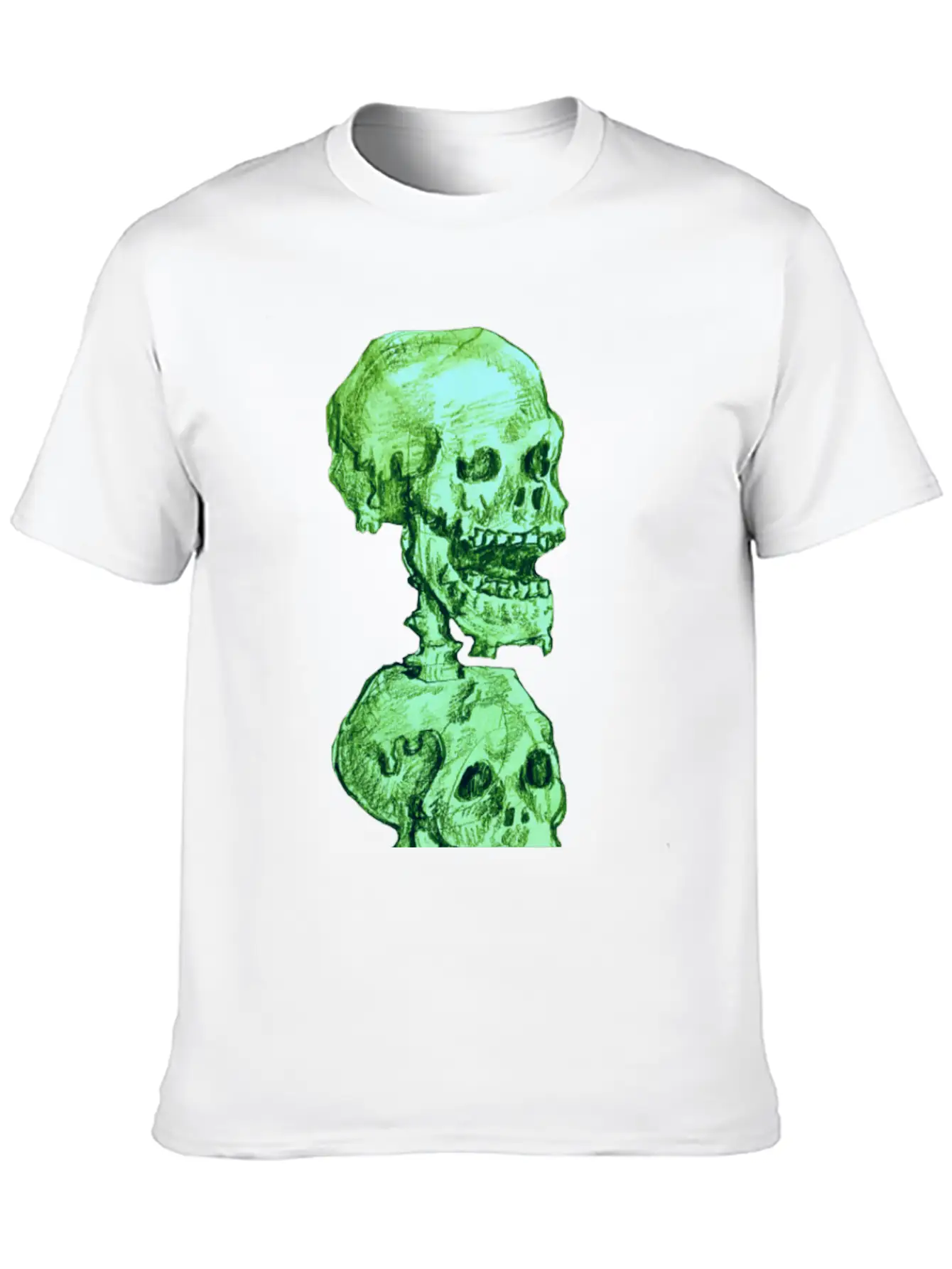 Hand Drawn Skull Design Timeless Short Sleeve Tee – Comfy And Minimalist Design