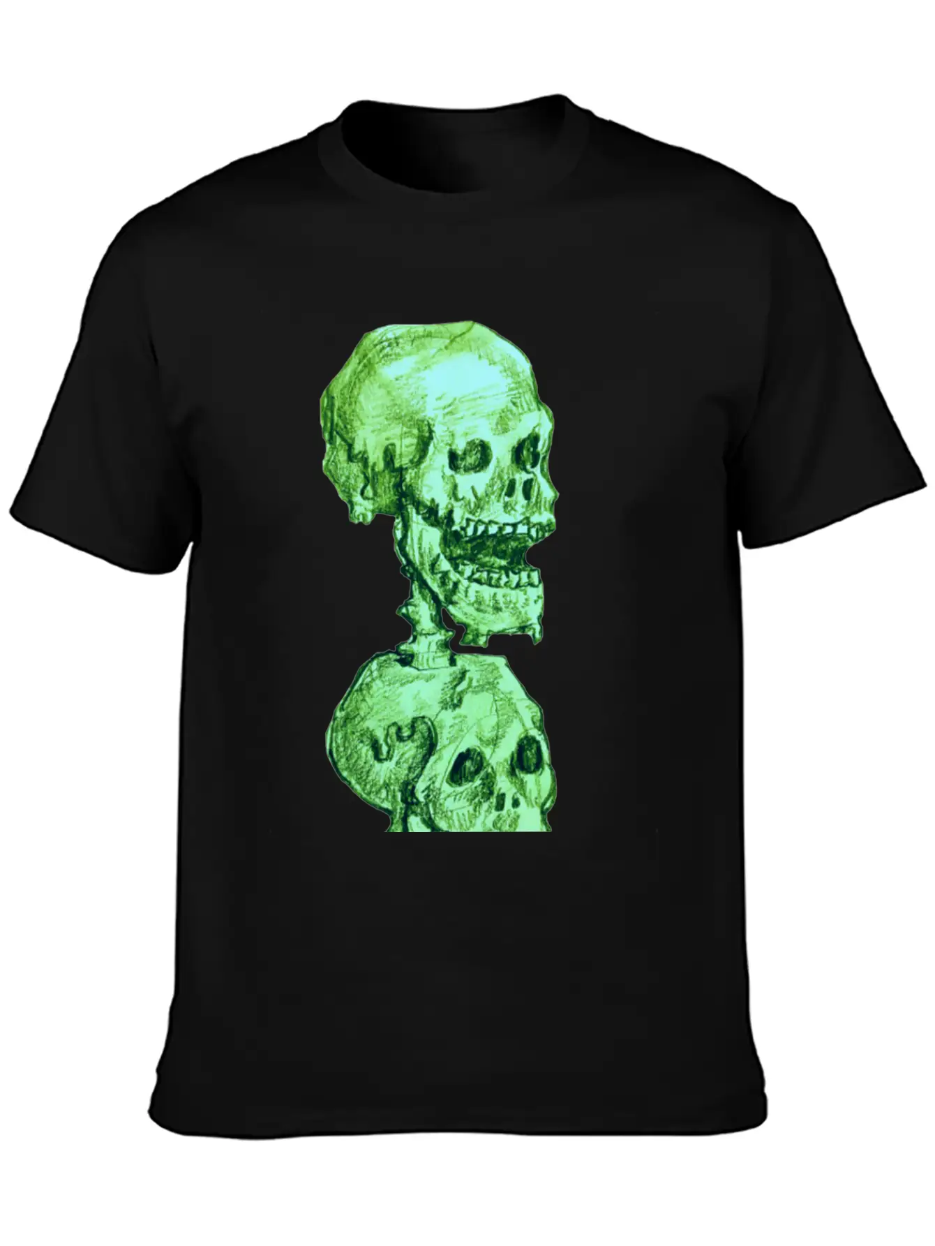 Hand Drawn Skull Design Timeless Short Sleeve Tee – Comfy And Minimalist Design