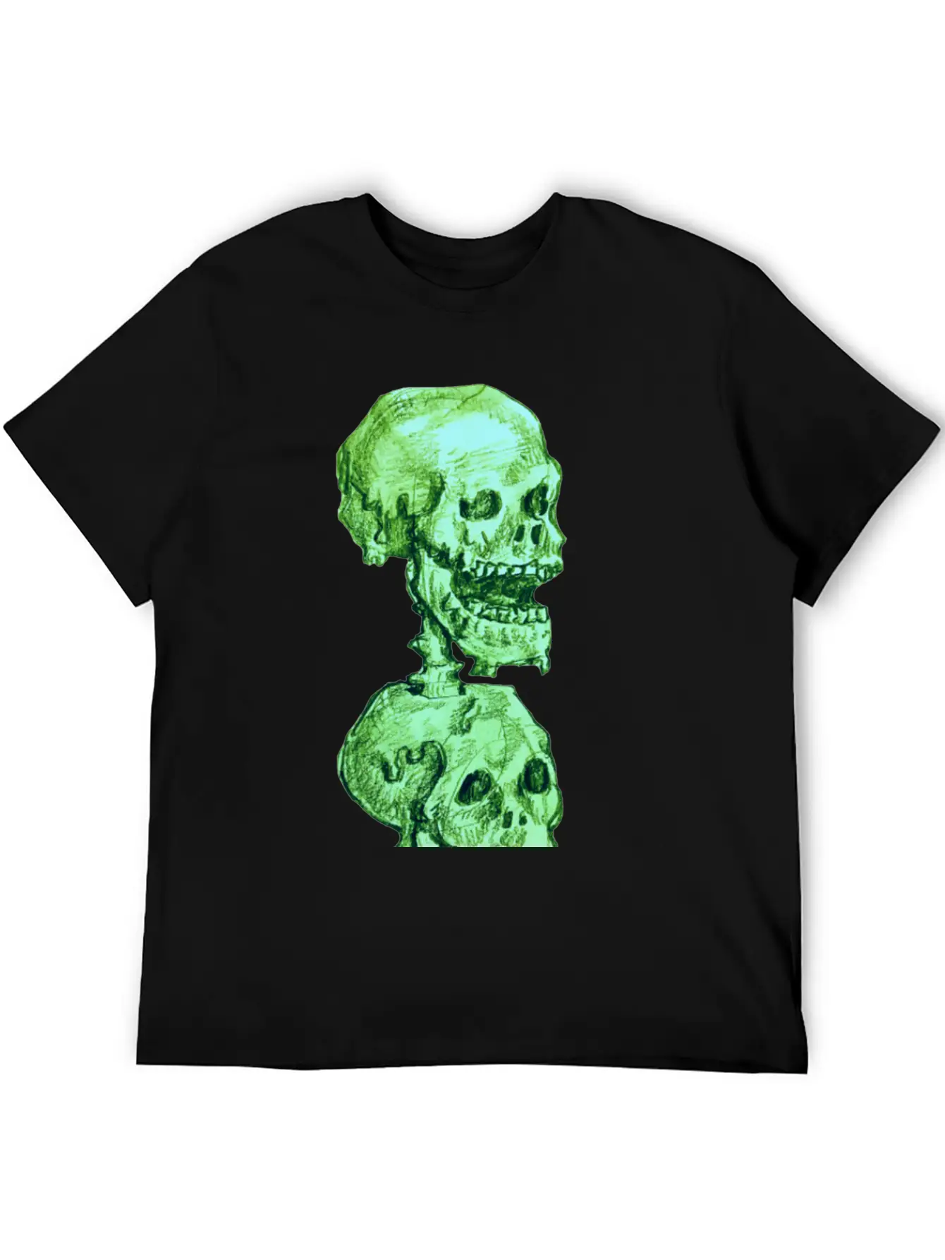 Hand Drawn Skull Design Timeless Short Sleeve Tee – Comfy And Minimalist Design