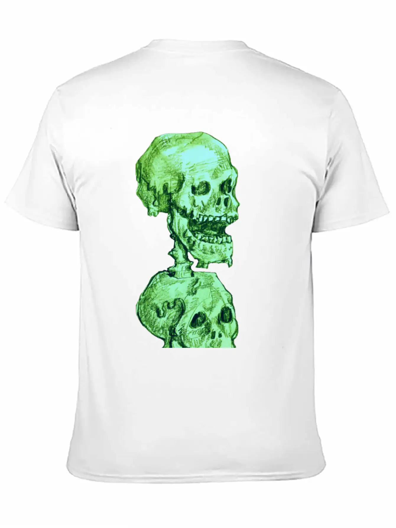 Hand Drawn Skull Design Timeless Short Sleeve Tee – Comfy And Minimalist Design