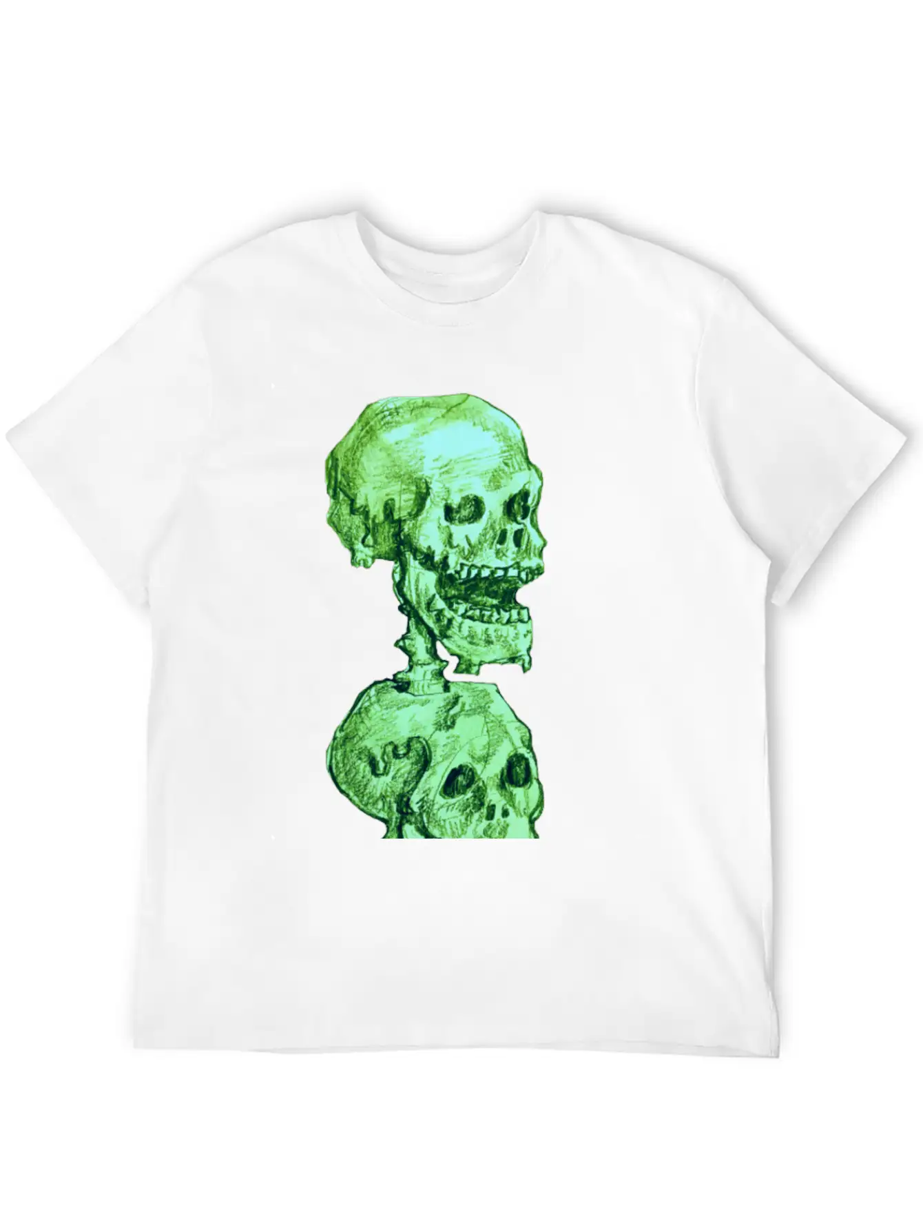 Hand Drawn Skull Design Timeless Short Sleeve Tee – Comfy And Minimalist Design