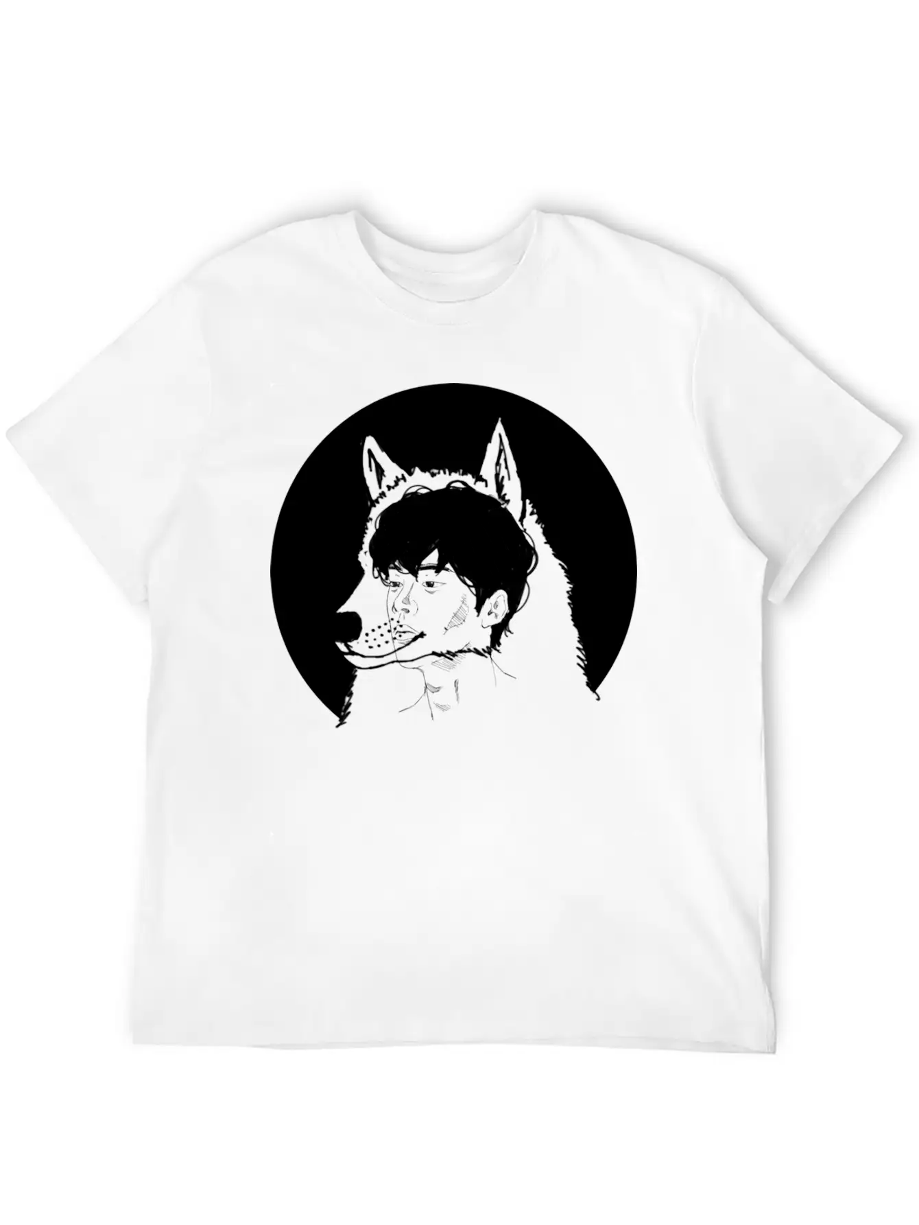 Hand Drawn Wolf Boy, Japan, Anime, Manga, Cosplay Basic Graphic T-Shirt – Daily Comfort In Soft Cotton