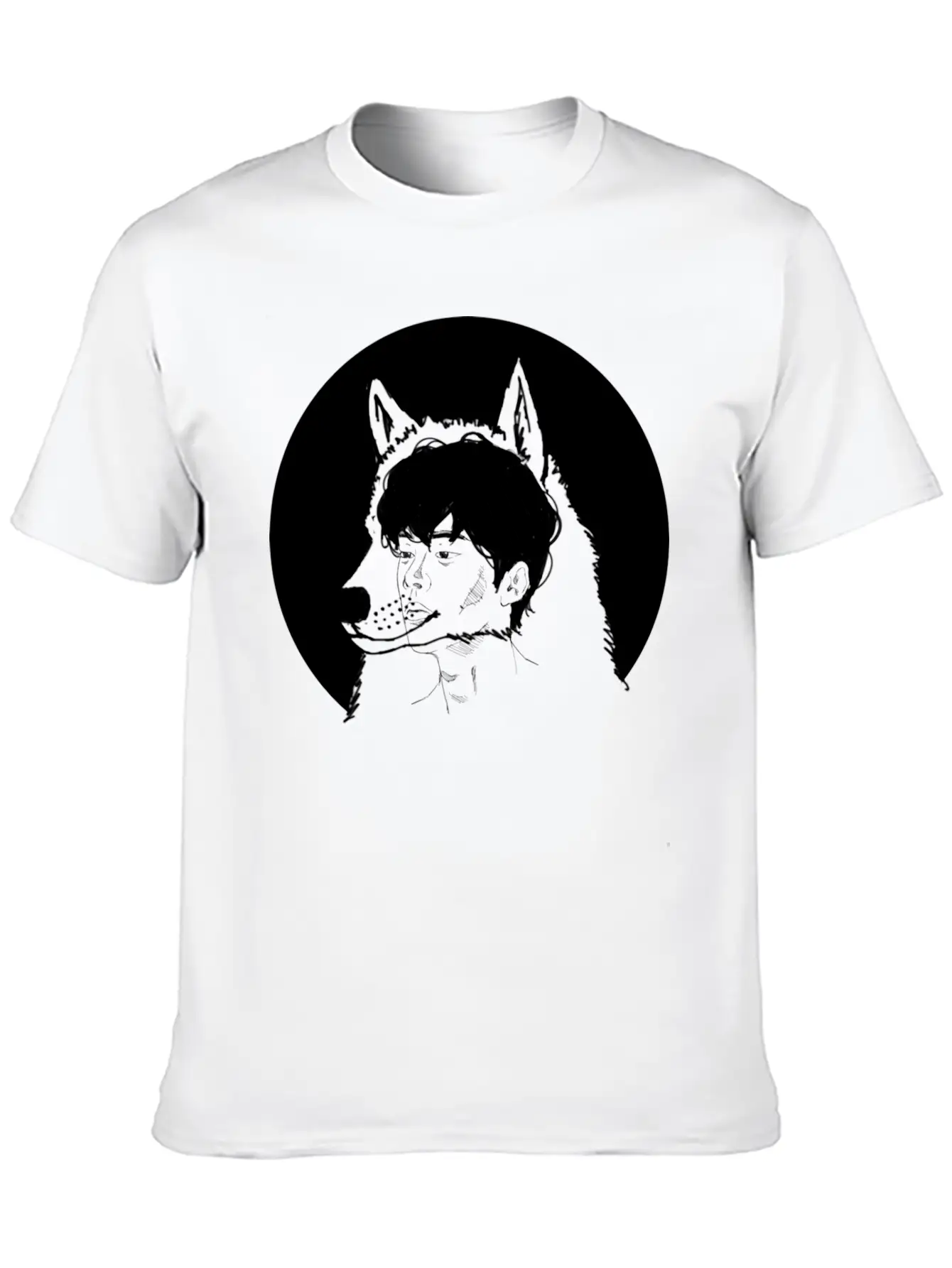 Hand Drawn Wolf Boy, Japan, Anime, Manga, Cosplay Basic Graphic T-Shirt – Daily Comfort In Soft Cotton