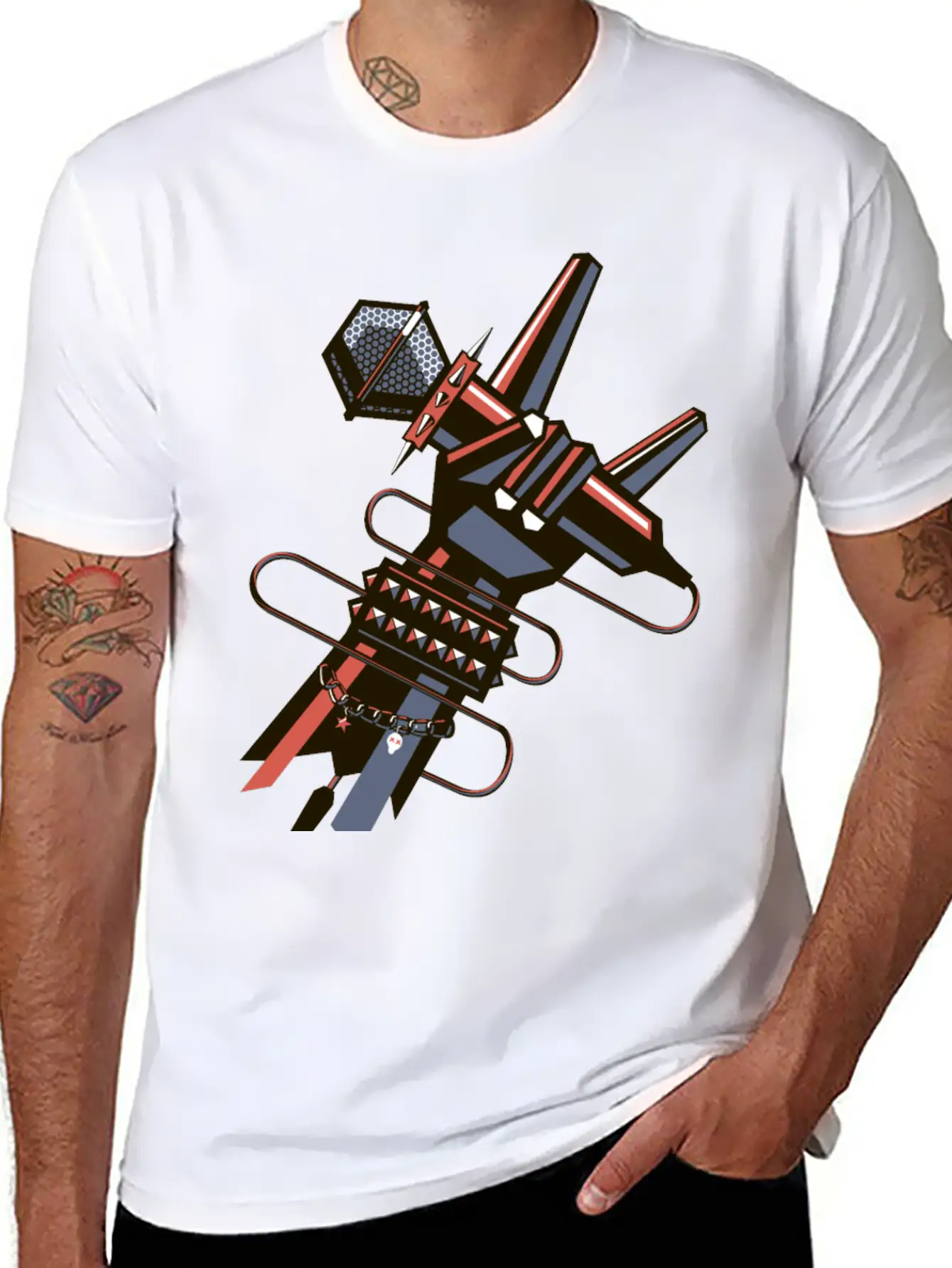 Hand Guitar Unisex Short Sleeve Soft Cotton T-Shirt – Casual Everyday Wear