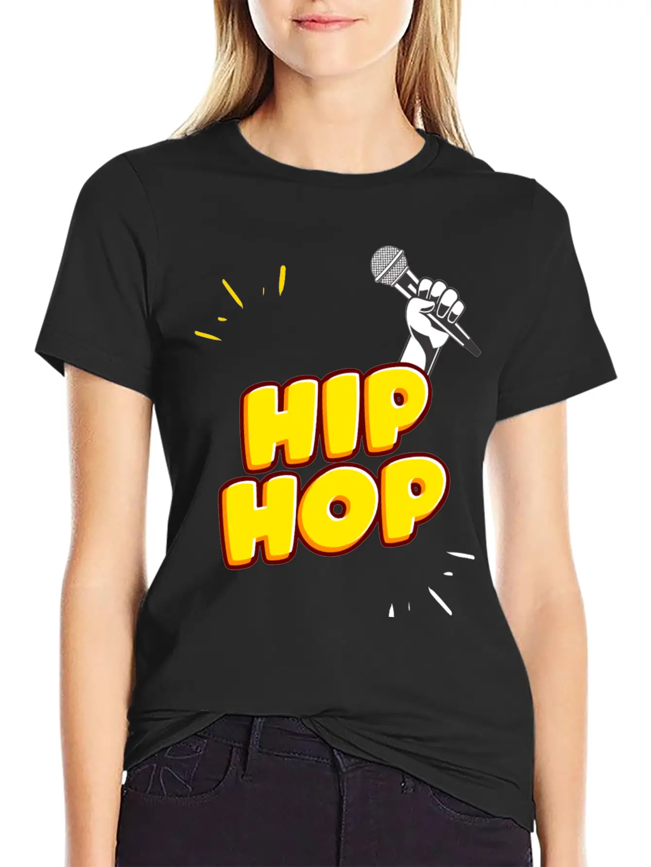 Hand Holding Microphone Essential Unisex Summer Tee – Soft Cotton Casual Fit