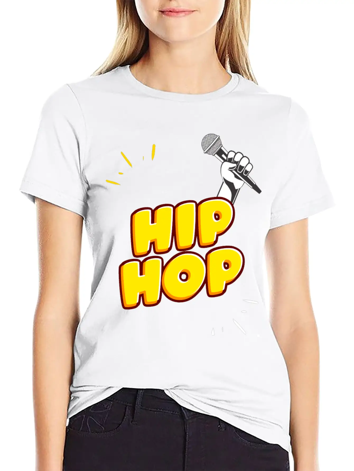 Hand Holding Microphone Essential Unisex Summer Tee – Soft Cotton Casual Fit