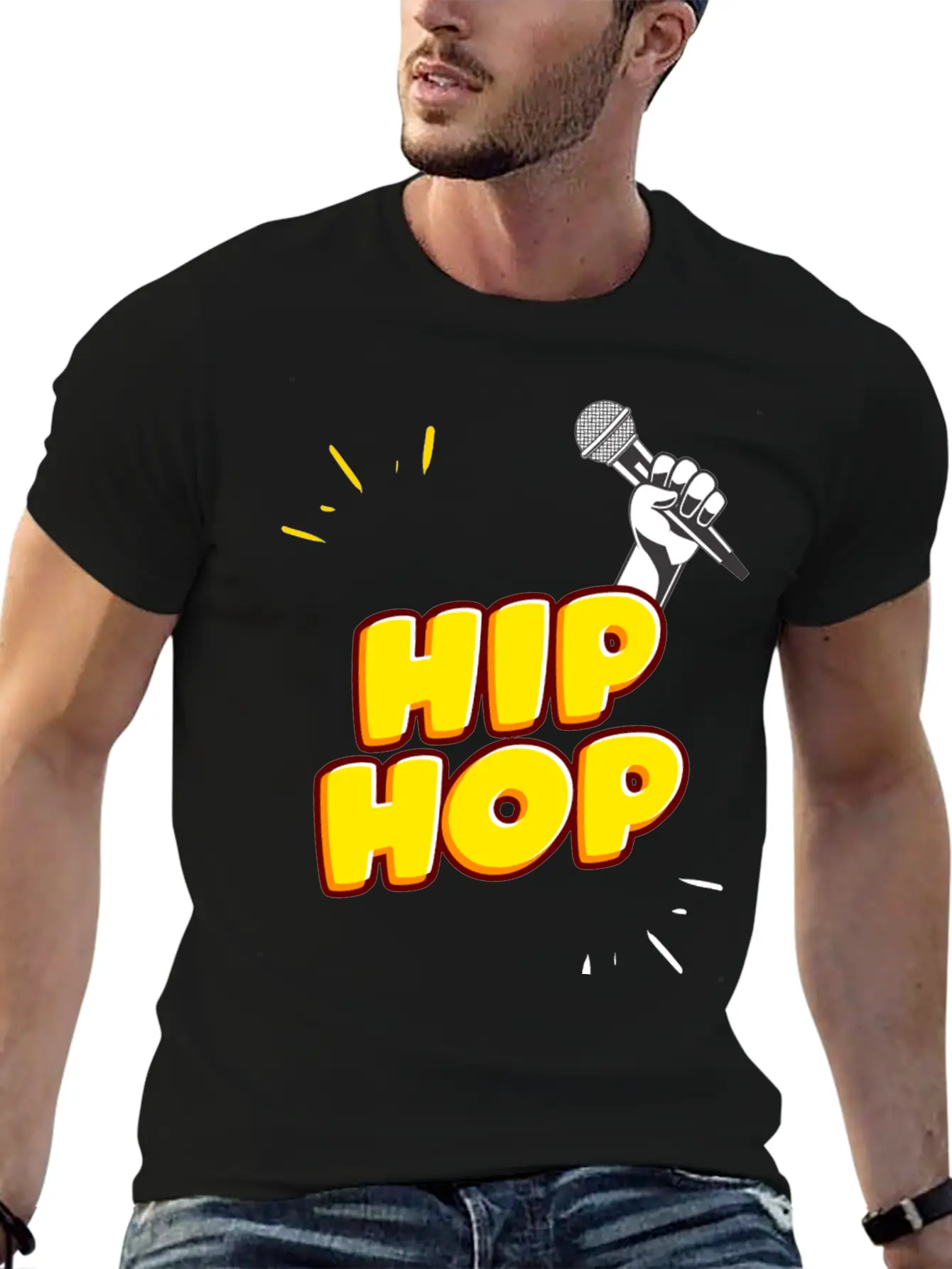 Hand Holding Microphone Essential Unisex Summer Tee – Soft Cotton Casual Fit