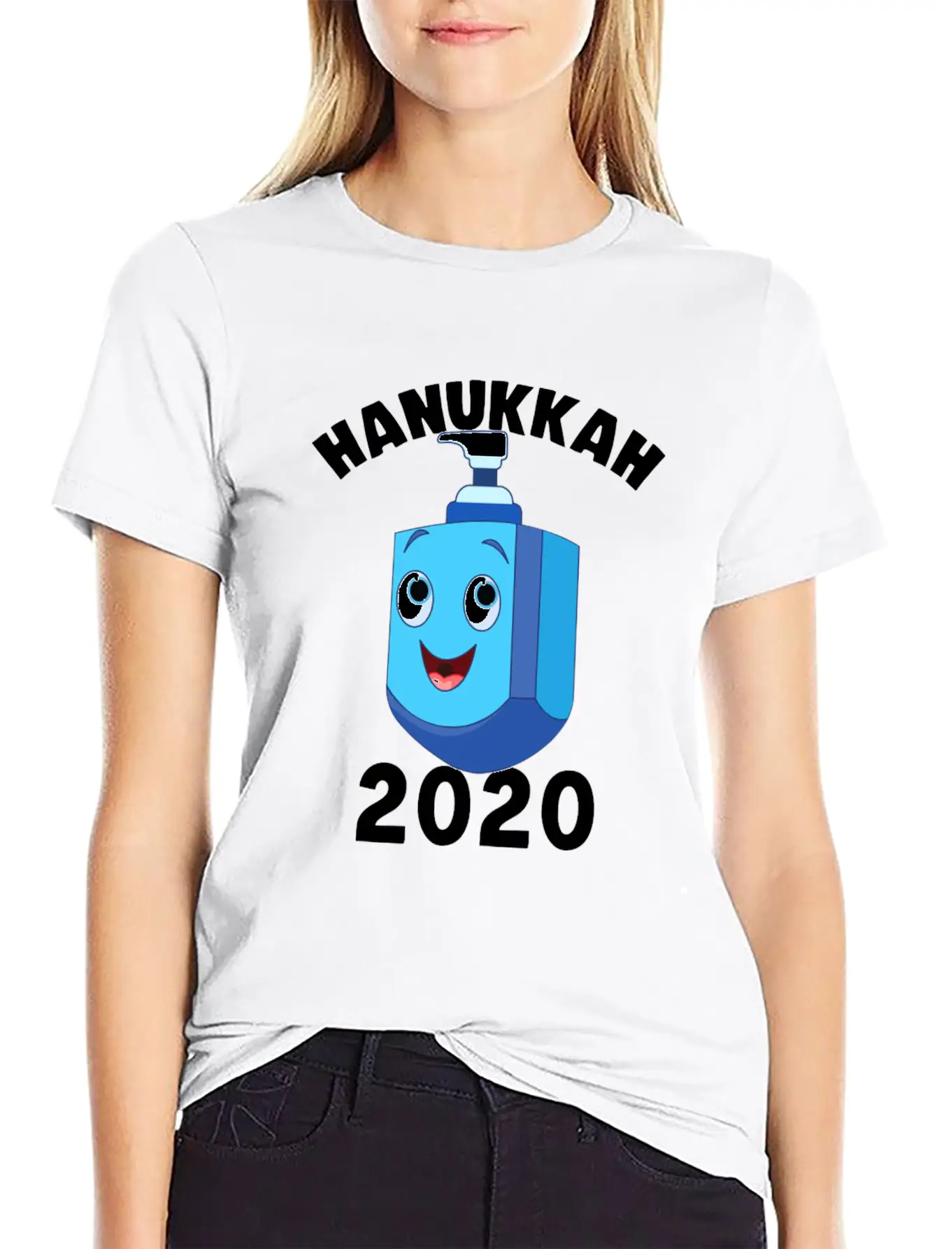 Hanukkah 2020 Hand Sanitizer Dreidel Jewish Essential Unisex Summer Tee – Soft Cotton Casual Fit