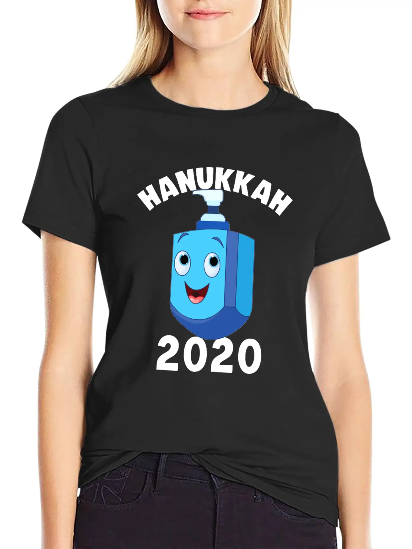 Hanukkah 2020 Hand Sanitizer Dreidel Jewish Essential Unisex Summer Tee – Soft Cotton Casual Fit
