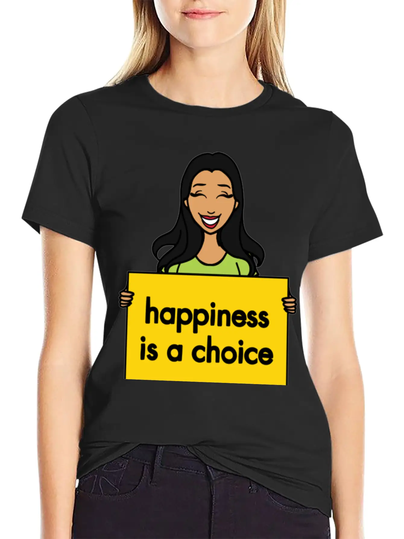 Happiness Is A Choice Basic Graphic T-Shirt – Daily Comfort In Soft Cotton
