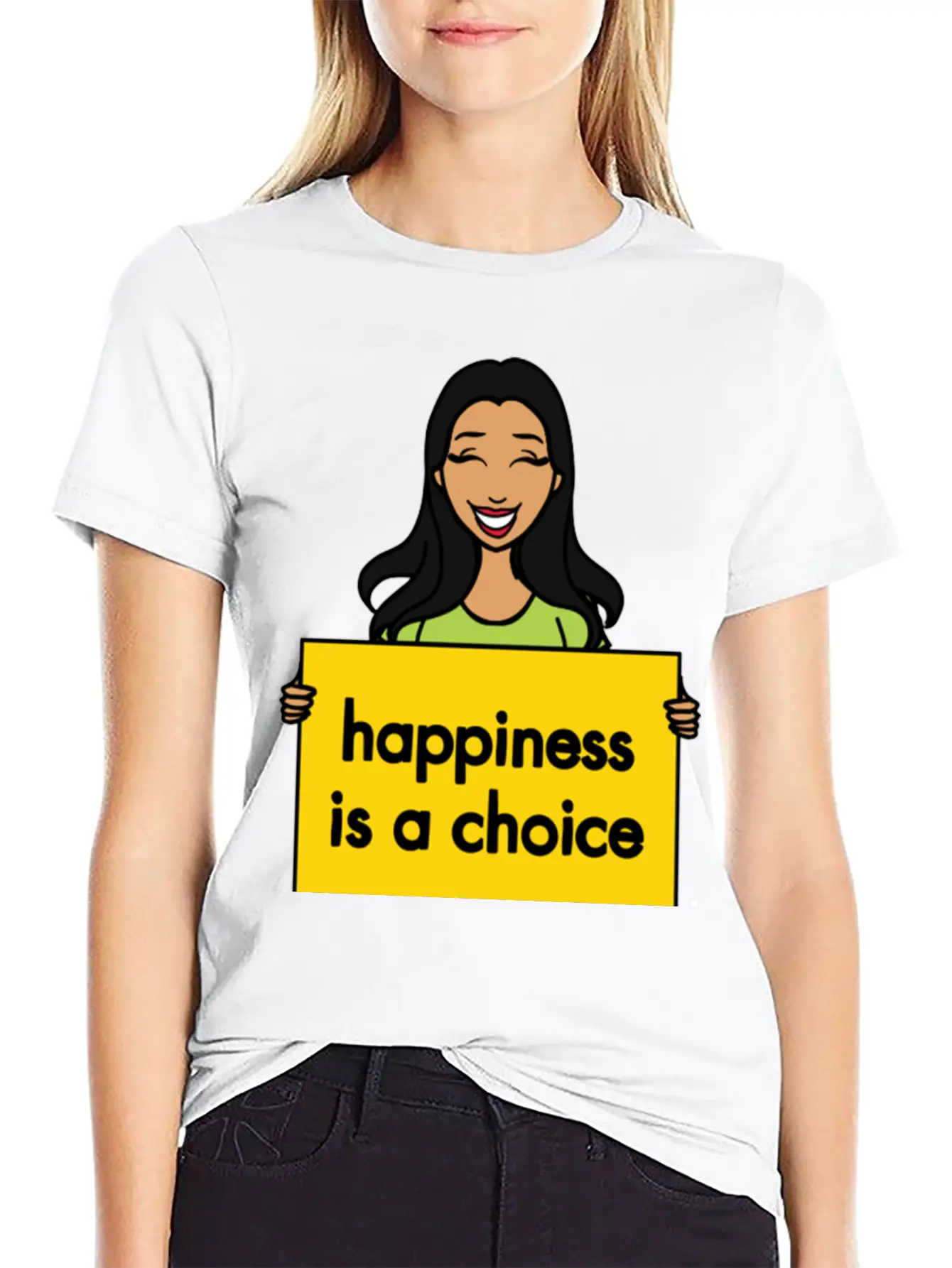 Happiness Is A Choice Basic Graphic T-Shirt – Daily Comfort In Soft Cotton