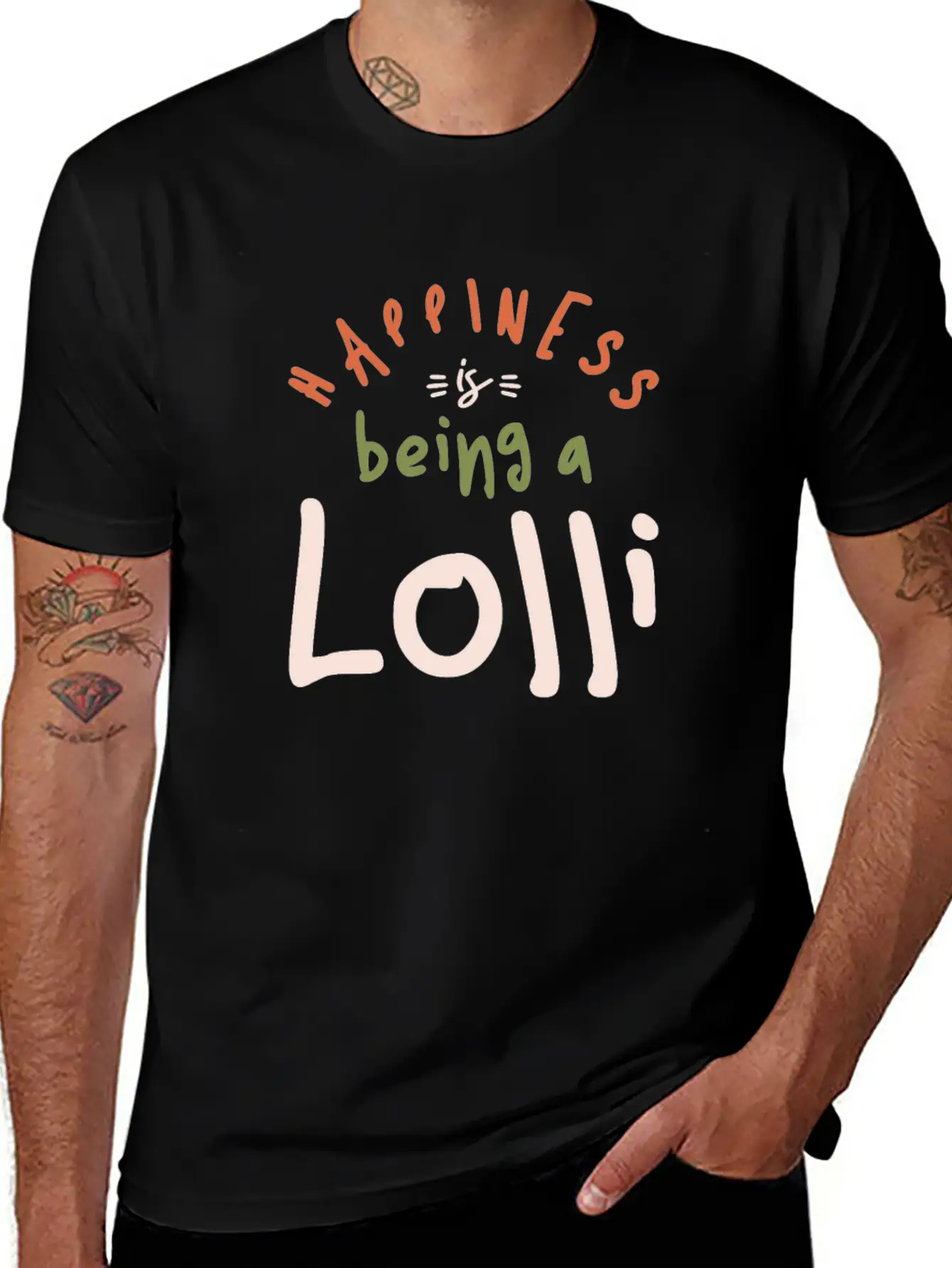 Happiness Is Being A Lolli - Mother's Day Stylish Everyday T-Shirt – Unisex Basic Cotton Tee