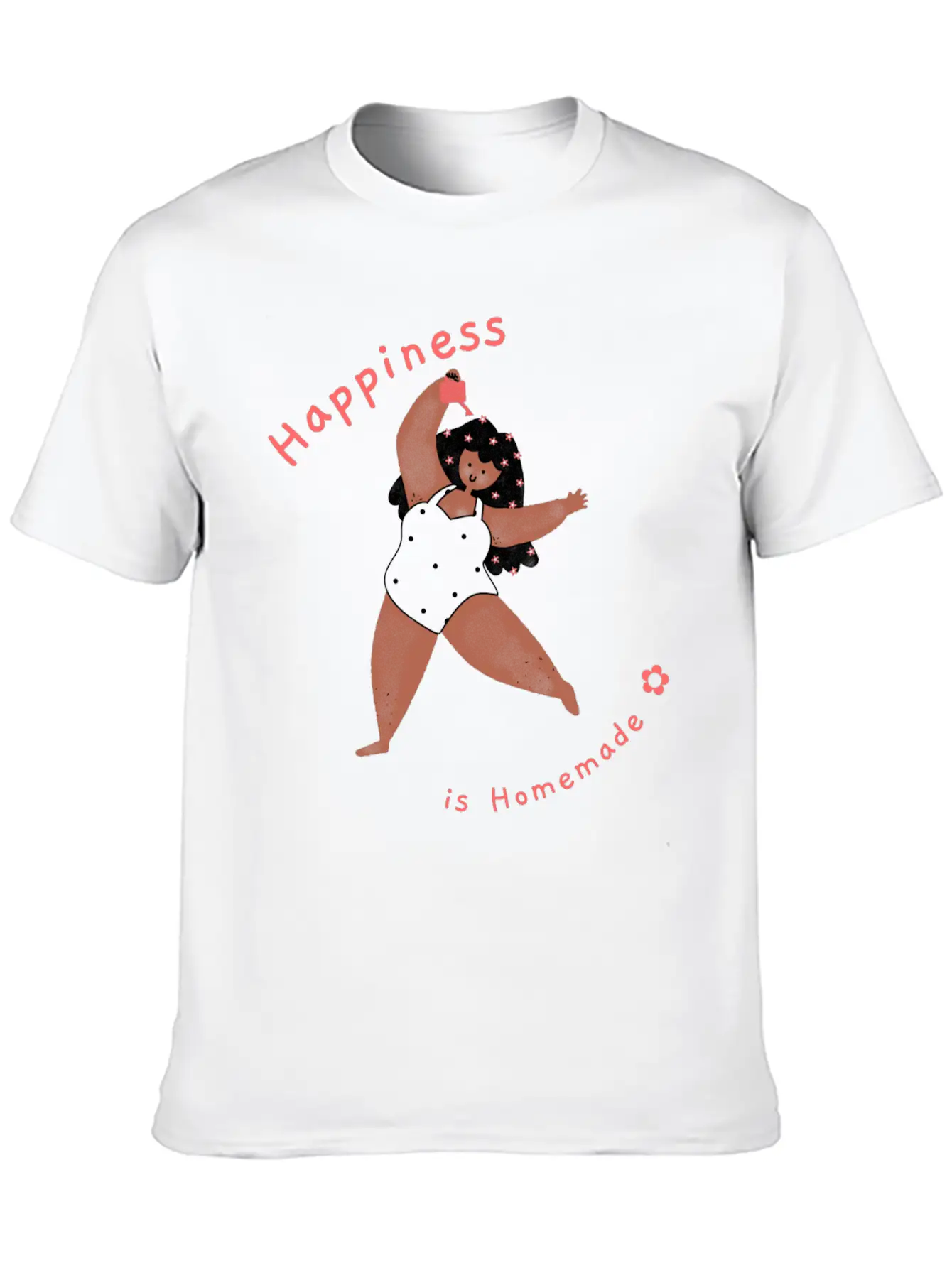 Happiness Is Homemade Basic Graphic T-Shirt – Daily Comfort In Soft Cotton