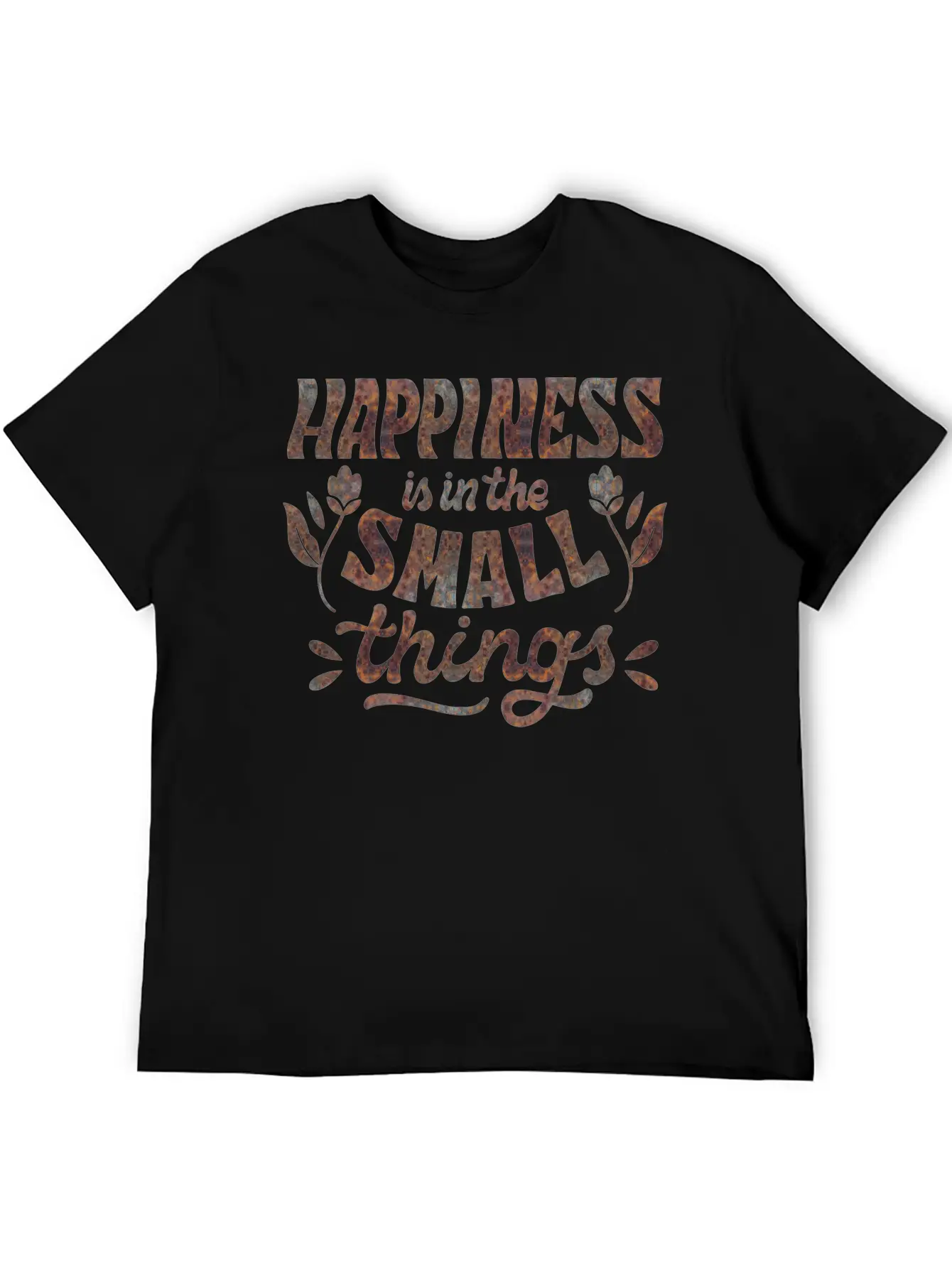 HAPPINESS IS IN THE SMALL THINGS Unisex Casual T-Shirt – Clean Design For Daily Comfort