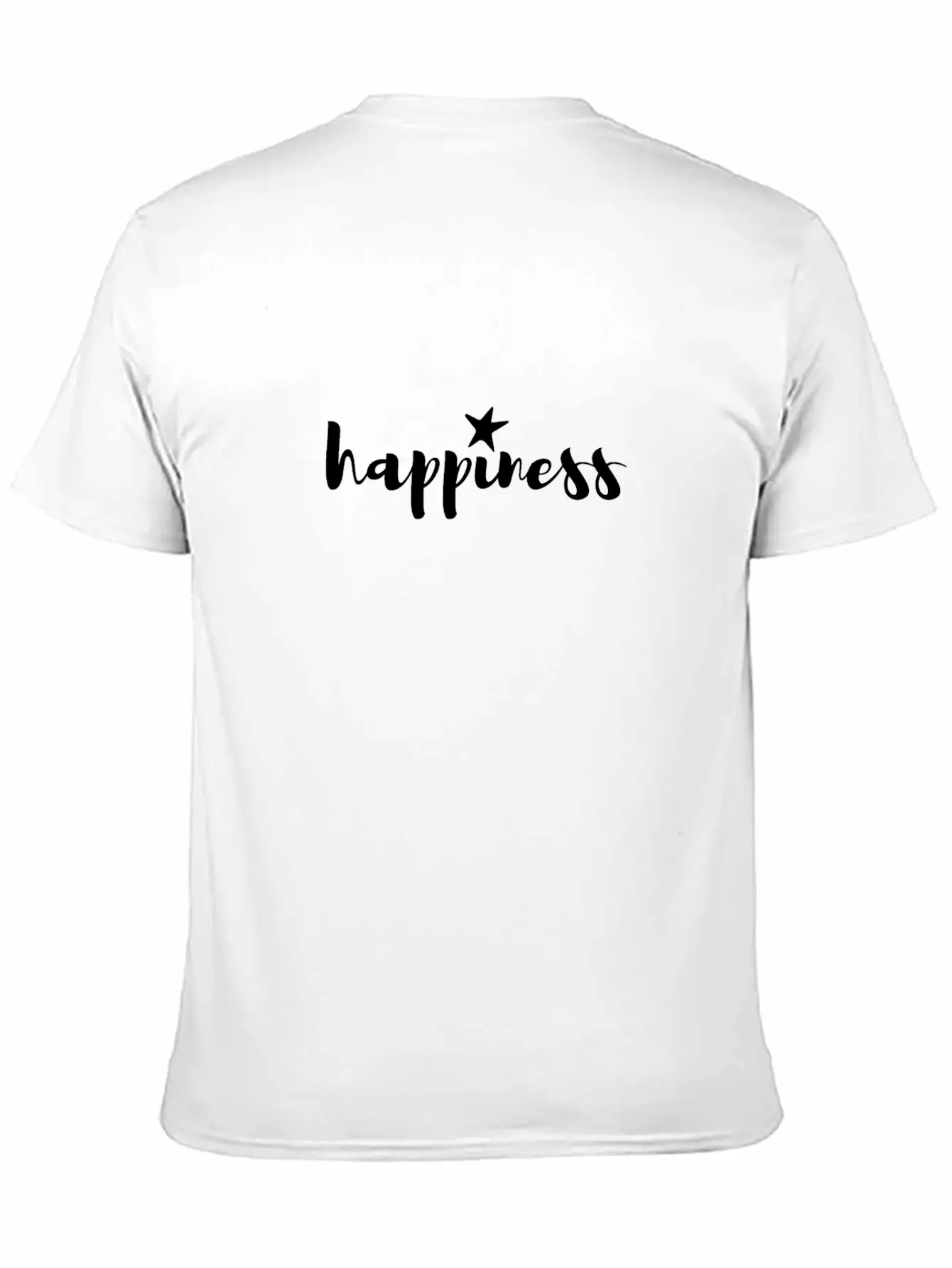 Happiness Star Word Shirt Unisex Short Sleeve Soft Cotton T-Shirt – Casual Everyday Wear
