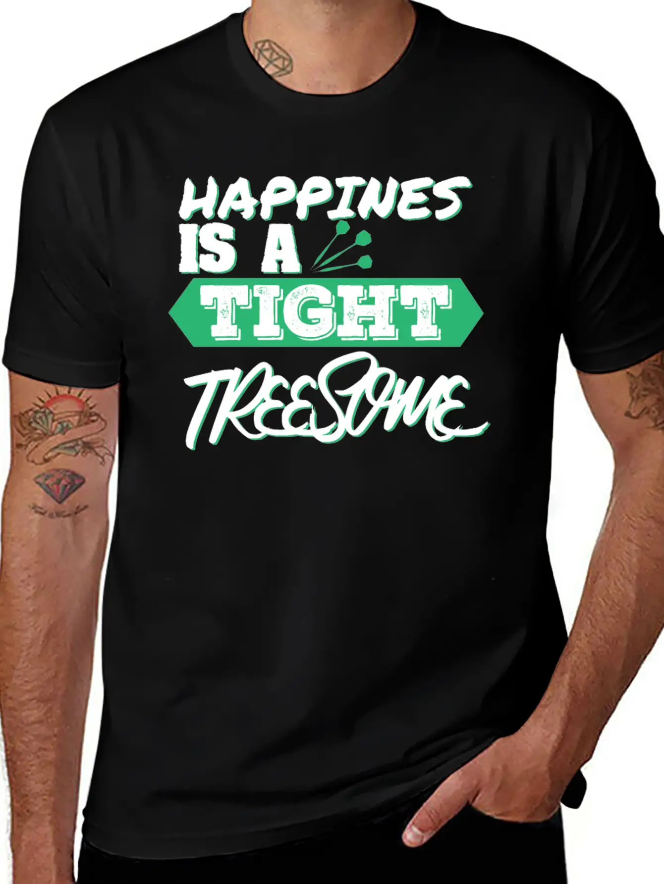 Happiness Unisex Short Sleeve Soft Cotton T-Shirt – Casual Everyday Wear