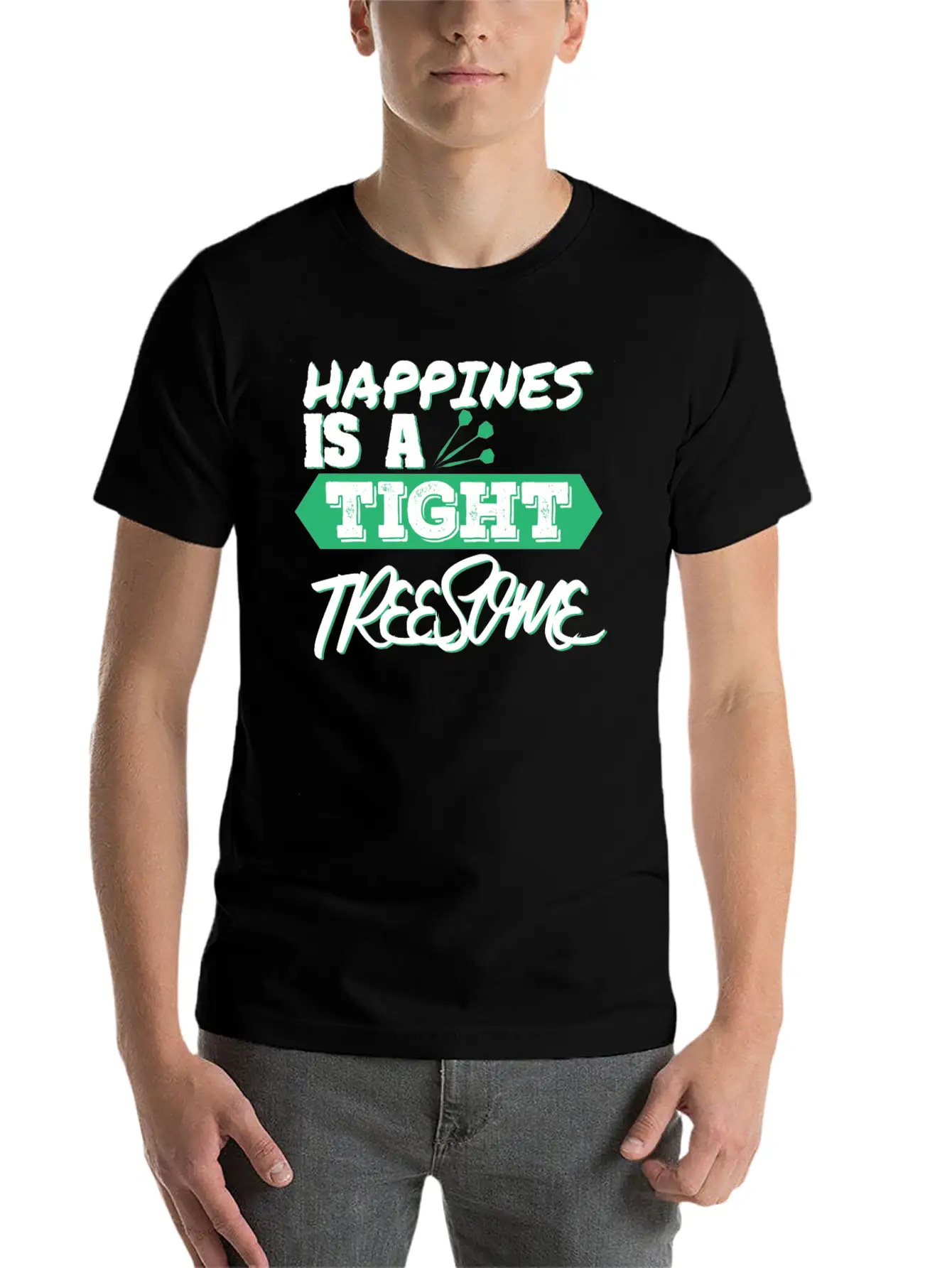 Happiness Unisex Short Sleeve Soft Cotton T-Shirt – Casual Everyday Wear