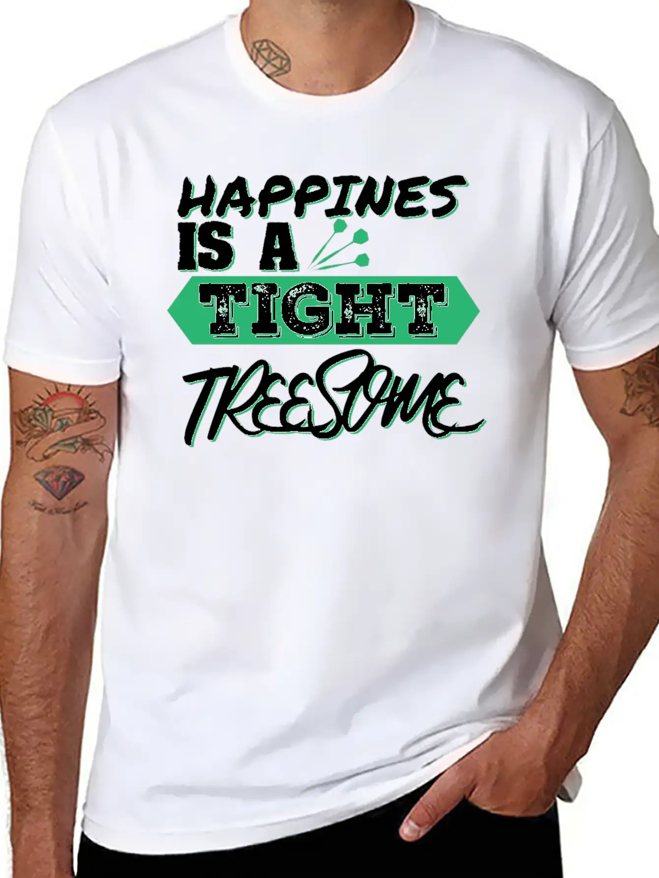 Happiness Unisex Short Sleeve Soft Cotton T-Shirt – Casual Everyday Wear