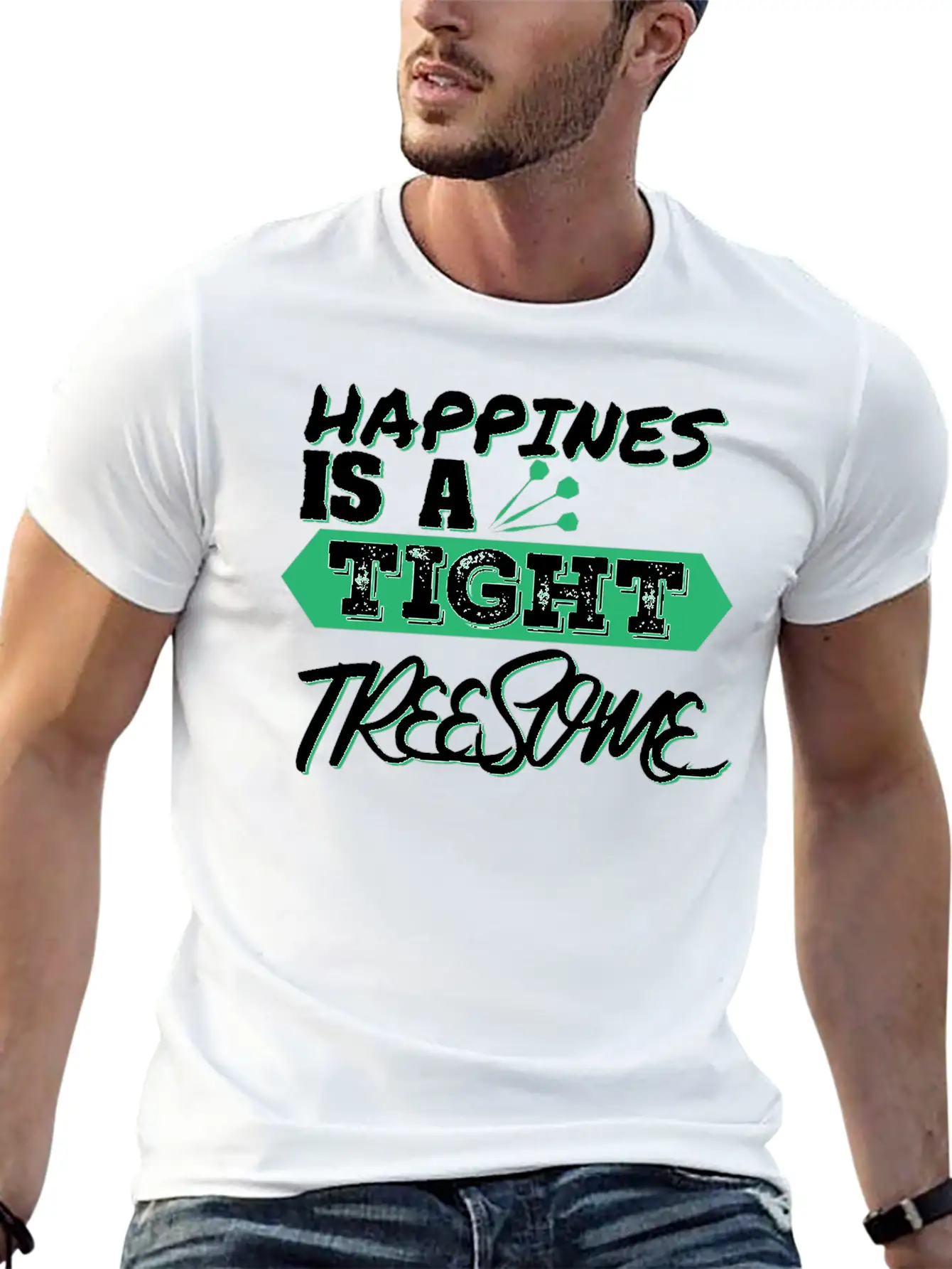 Happiness Unisex Short Sleeve Soft Cotton T-Shirt – Casual Everyday Wear