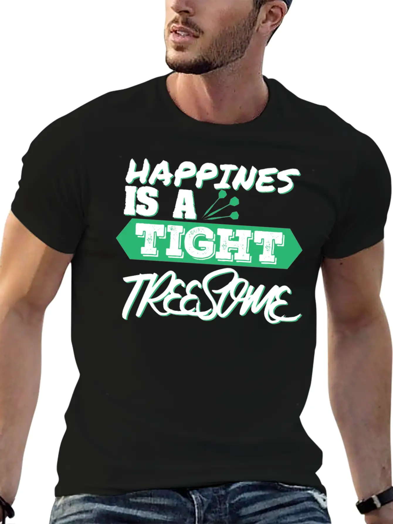 Happiness Unisex Short Sleeve Soft Cotton T-Shirt – Casual Everyday Wear