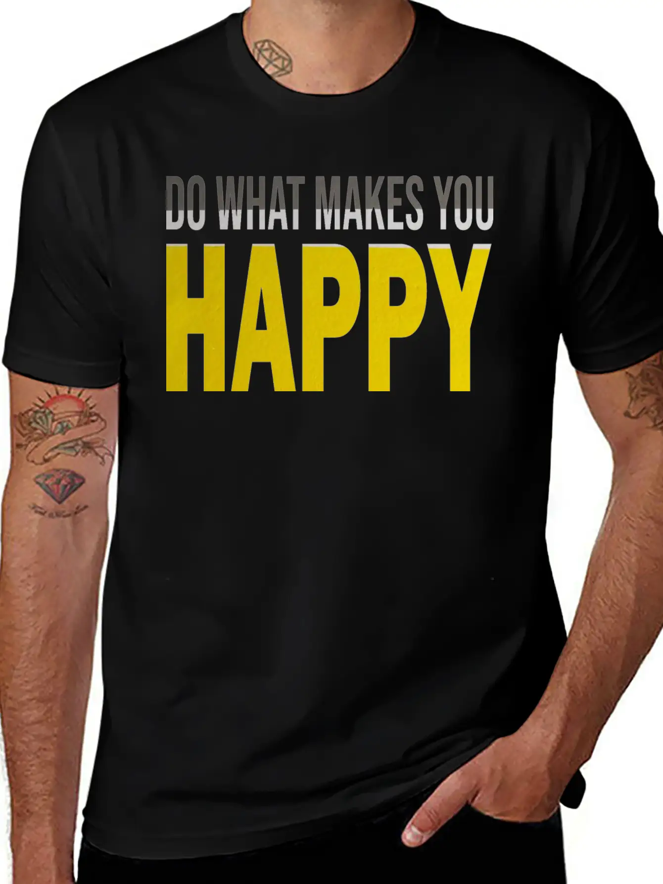 HAPPY Comfortable Minimalist Graphic Tee – Summer Style Essential