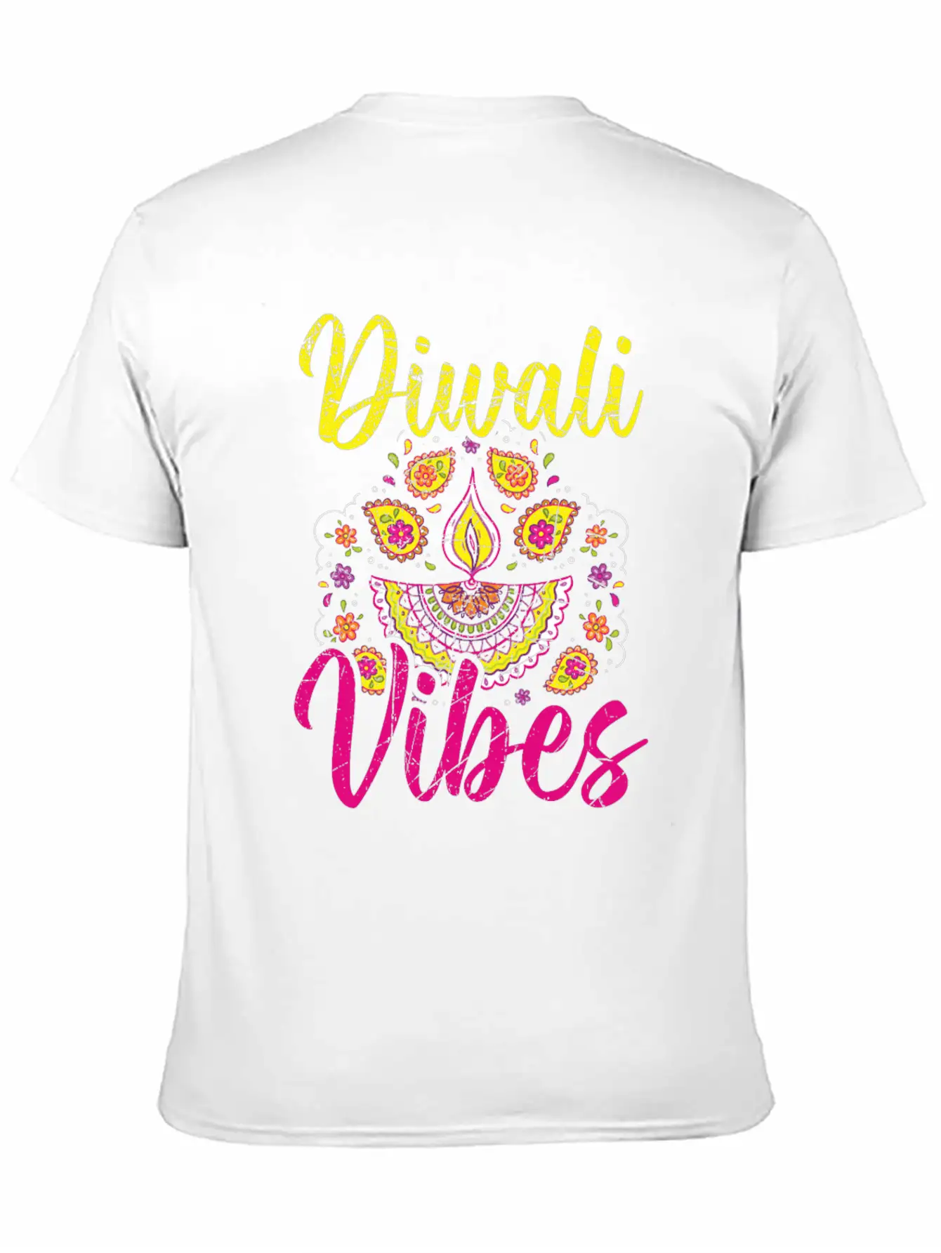Happy Diwali Diwali Festival Indian Hindu Hinduism Unisex Short Sleeve Soft Cotton T-Shirt – Casual Everyday Wear