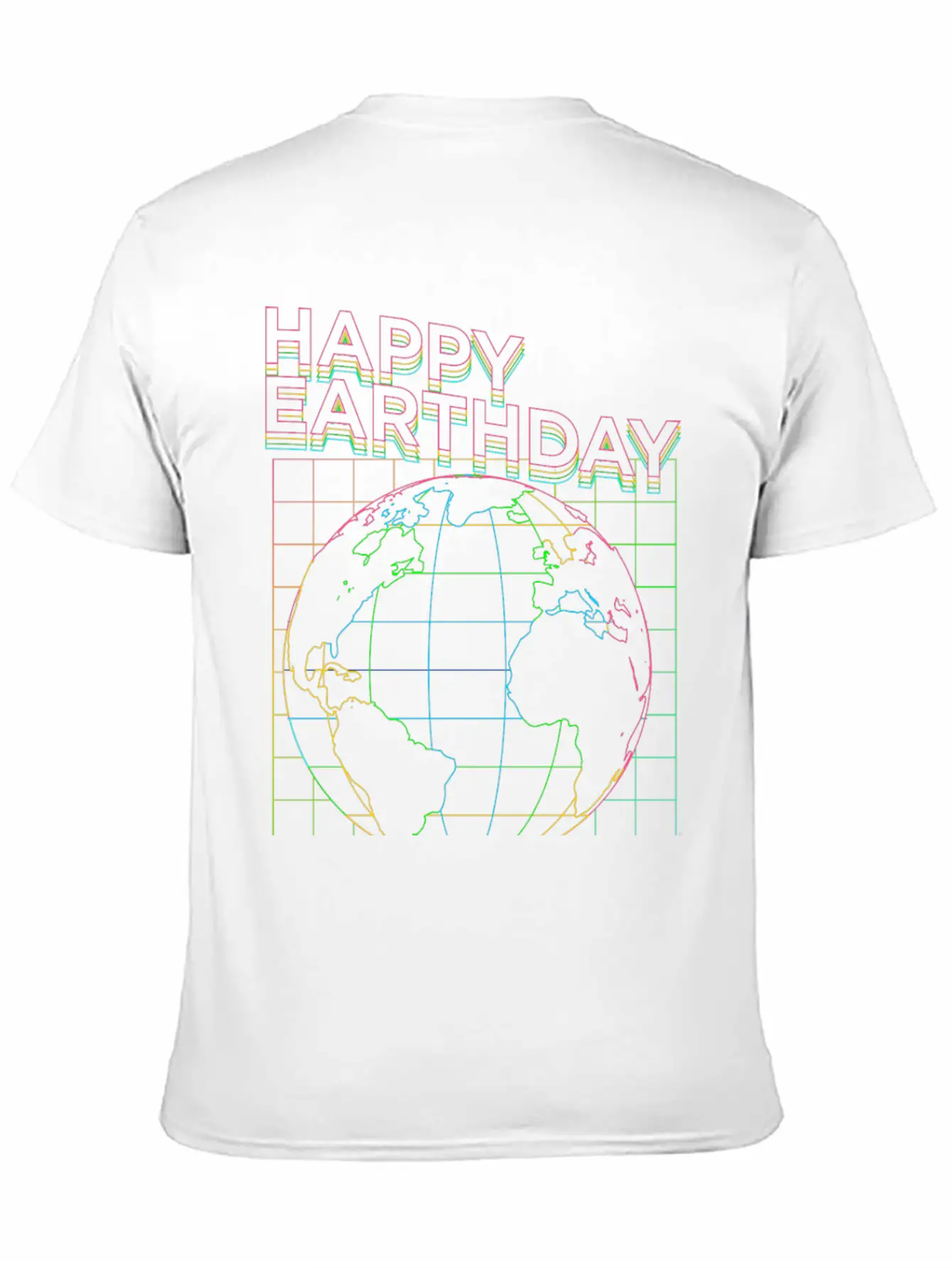 Happy Earth Day90s Neon Glow Style Stylish Everyday T-Shirt – Unisex Basic Cotton Tee