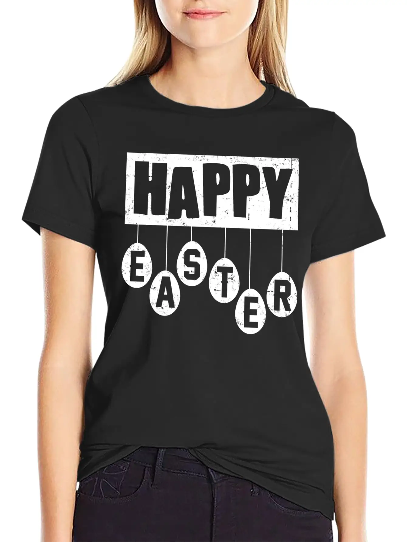HAPPY EASTER2 Comfortable Minimalist Graphic Tee – Summer Style Essential