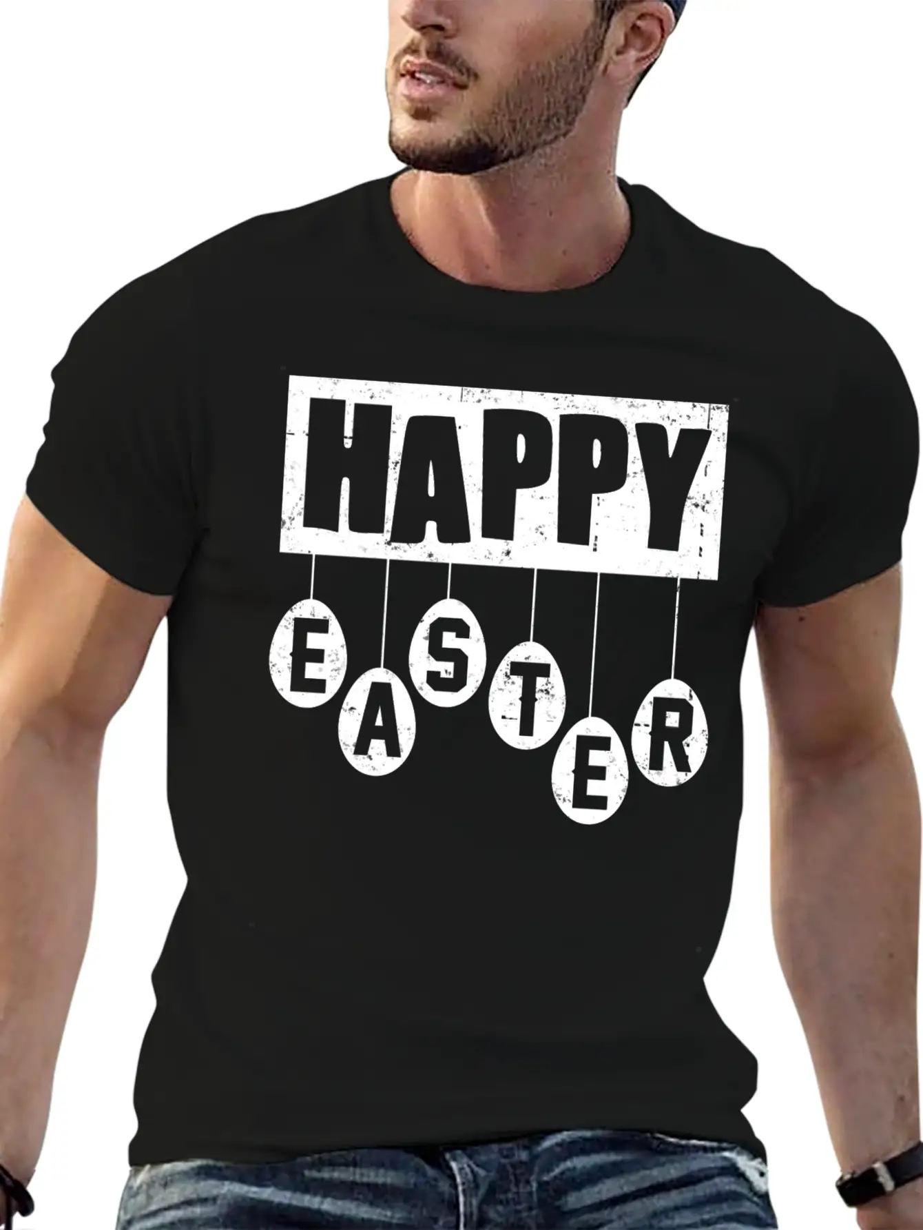 HAPPY EASTER2 Comfortable Minimalist Graphic Tee – Summer Style Essential
