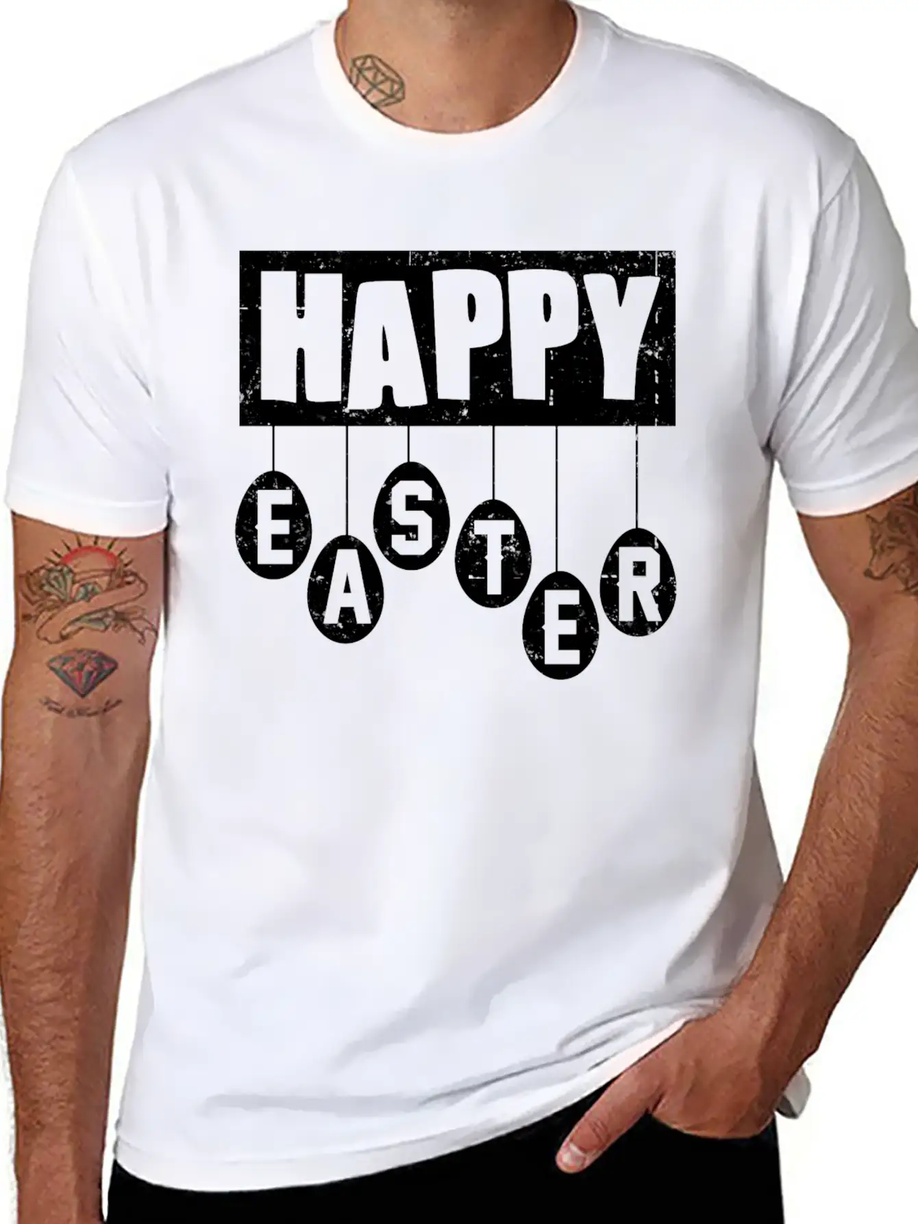 HAPPY EASTER2 Comfortable Minimalist Graphic Tee – Summer Style Essential