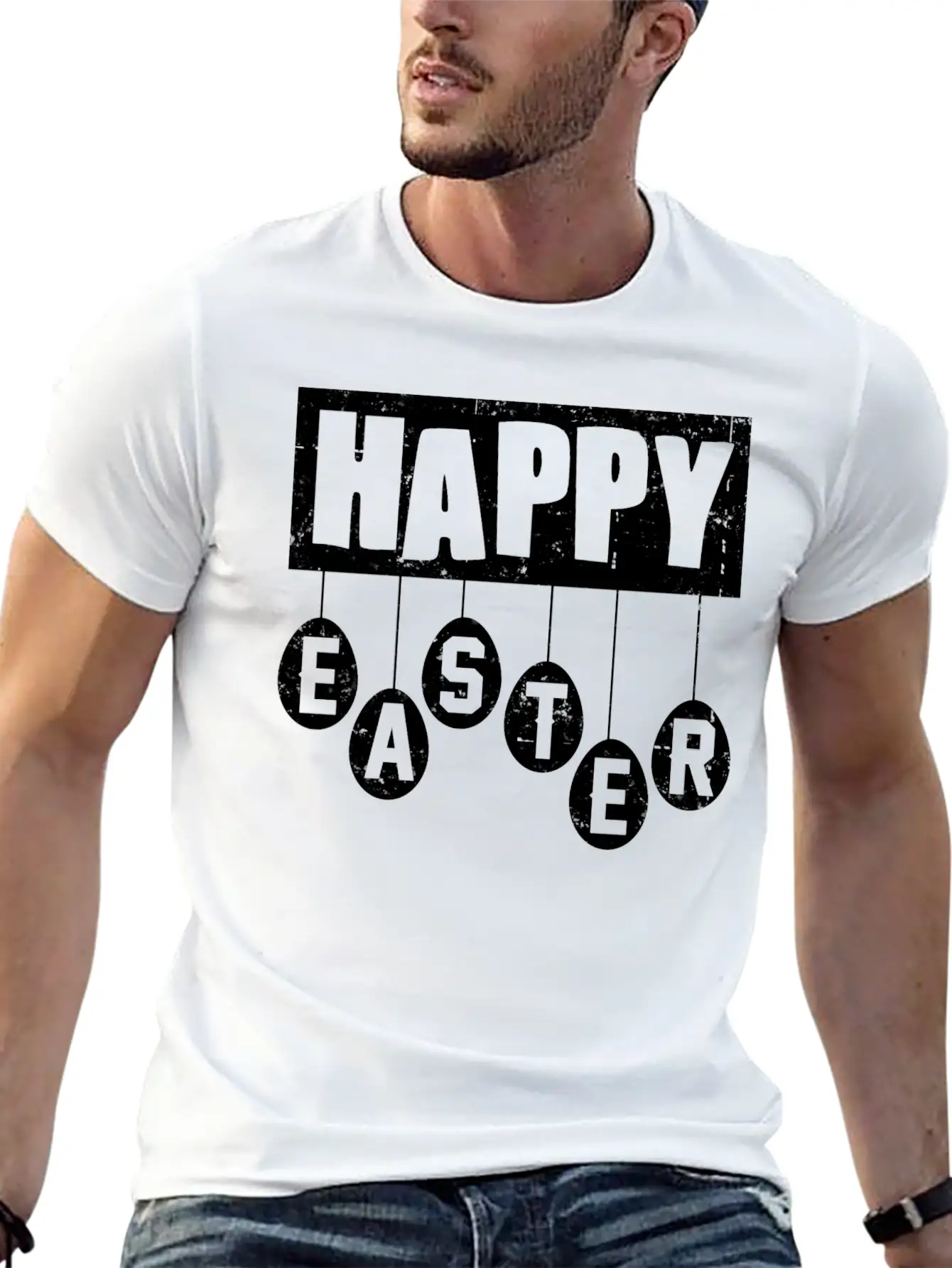 HAPPY EASTER2 Comfortable Minimalist Graphic Tee – Summer Style Essential