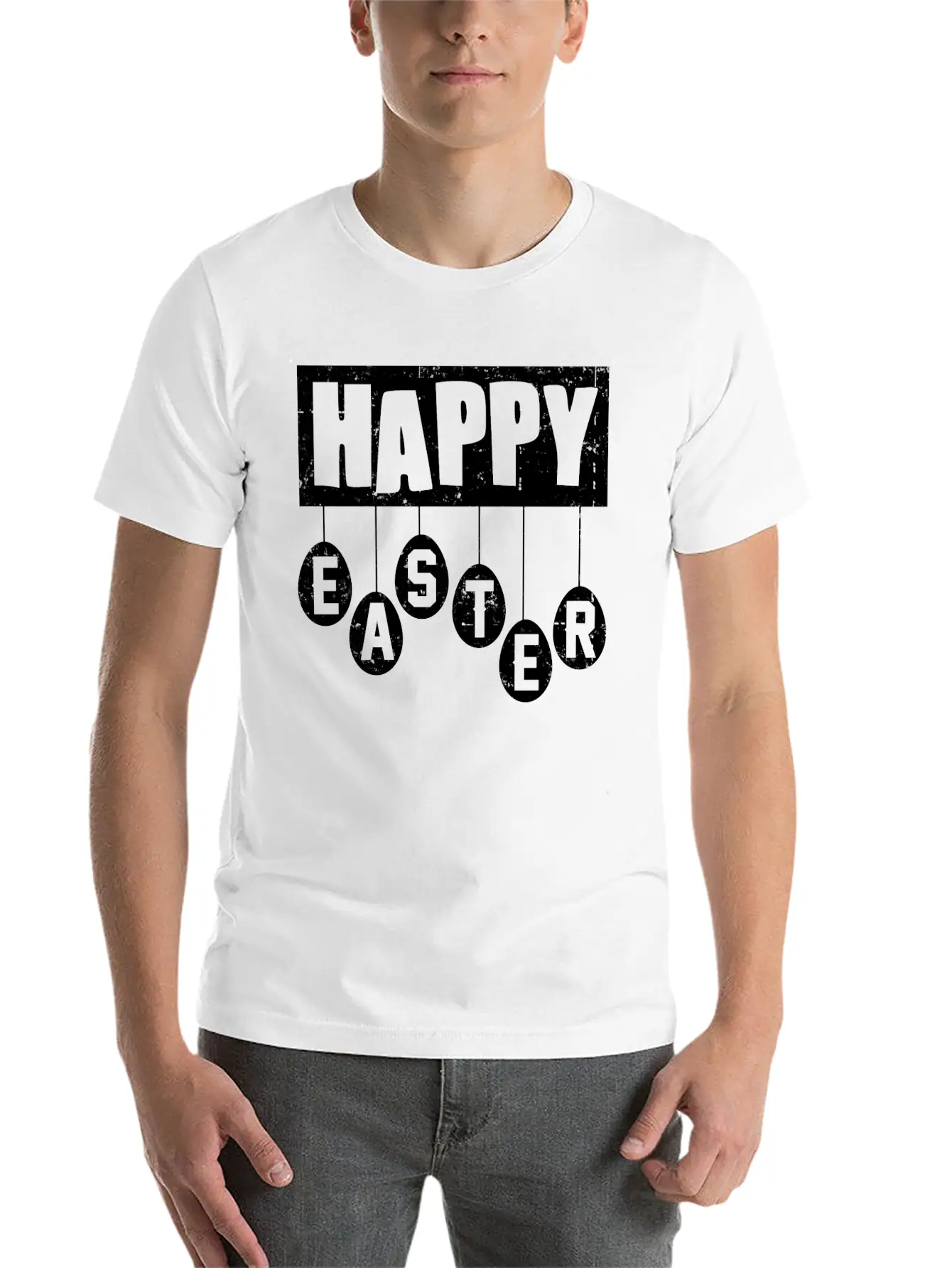 HAPPY EASTER2 Comfortable Minimalist Graphic Tee – Summer Style Essential