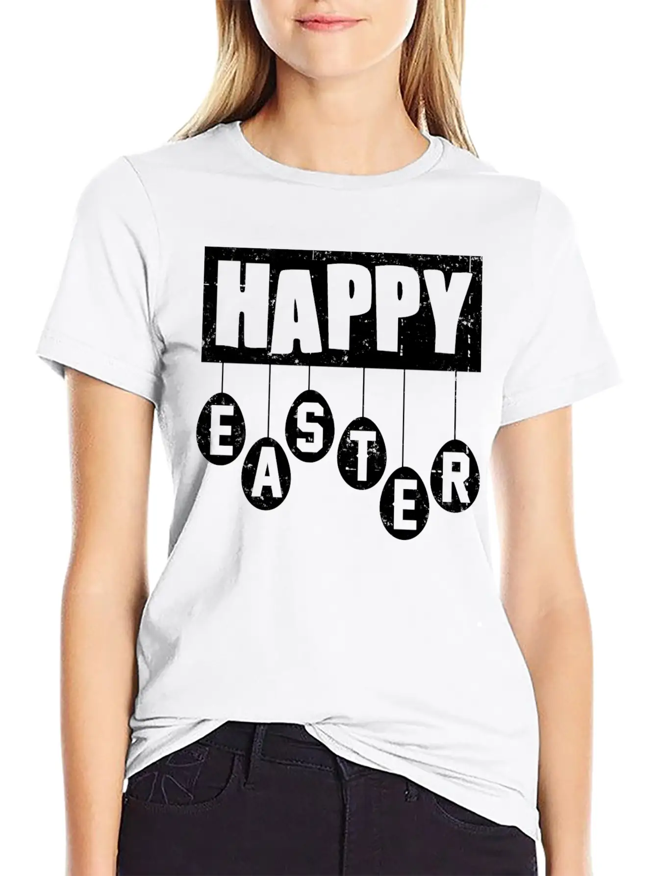 HAPPY EASTER2 Comfortable Minimalist Graphic Tee – Summer Style Essential