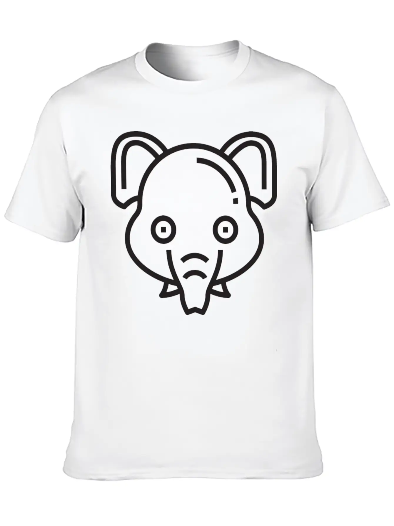 Happy Elephant Comfortable Minimalist Graphic Tee – Summer Style Essential