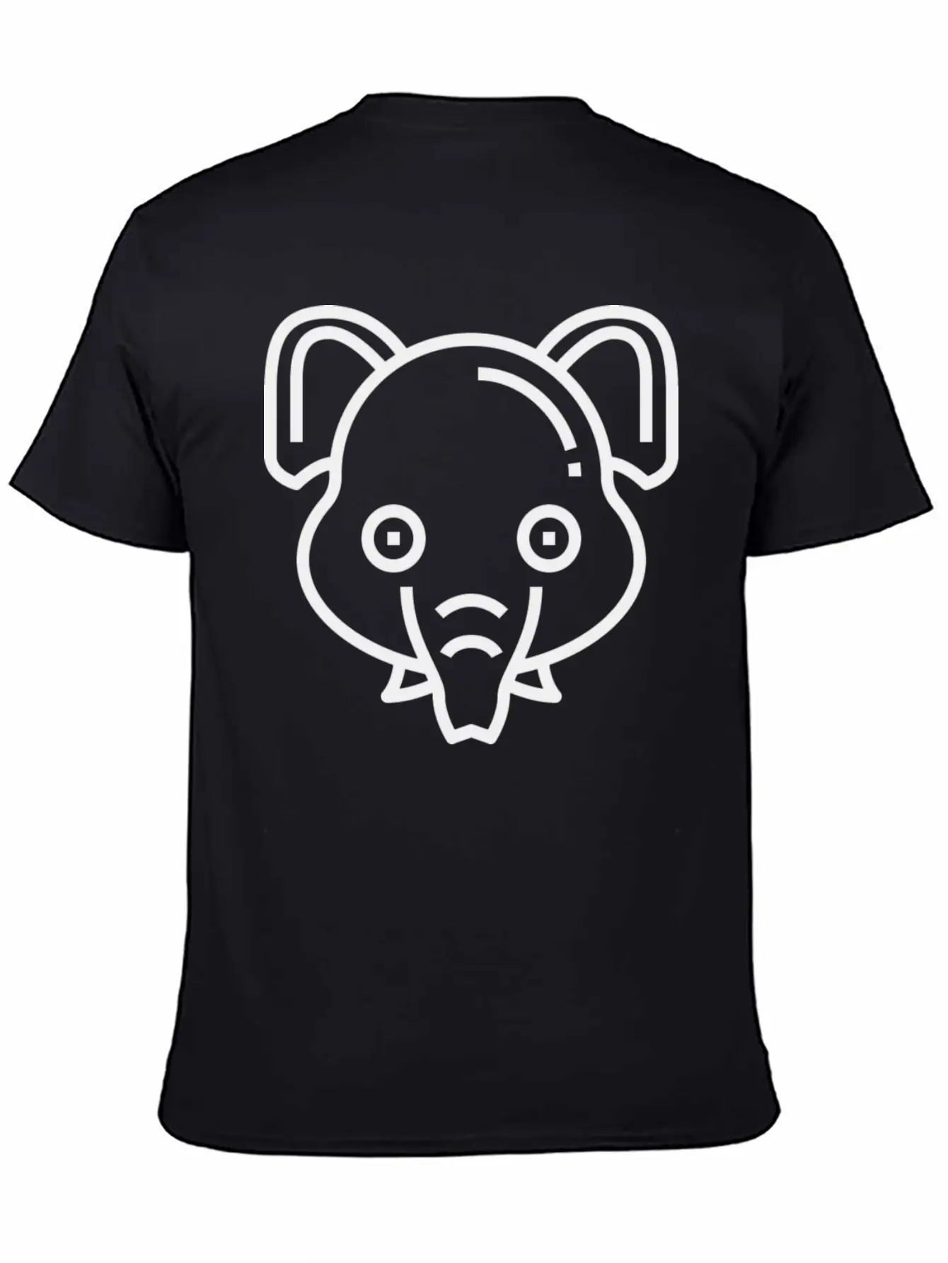 Happy Elephant Comfortable Minimalist Graphic Tee – Summer Style Essential