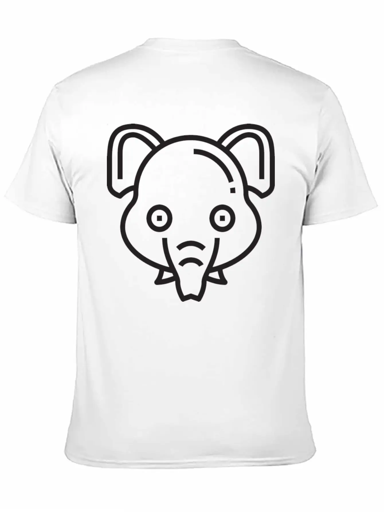 Happy Elephant Comfortable Minimalist Graphic Tee – Summer Style Essential