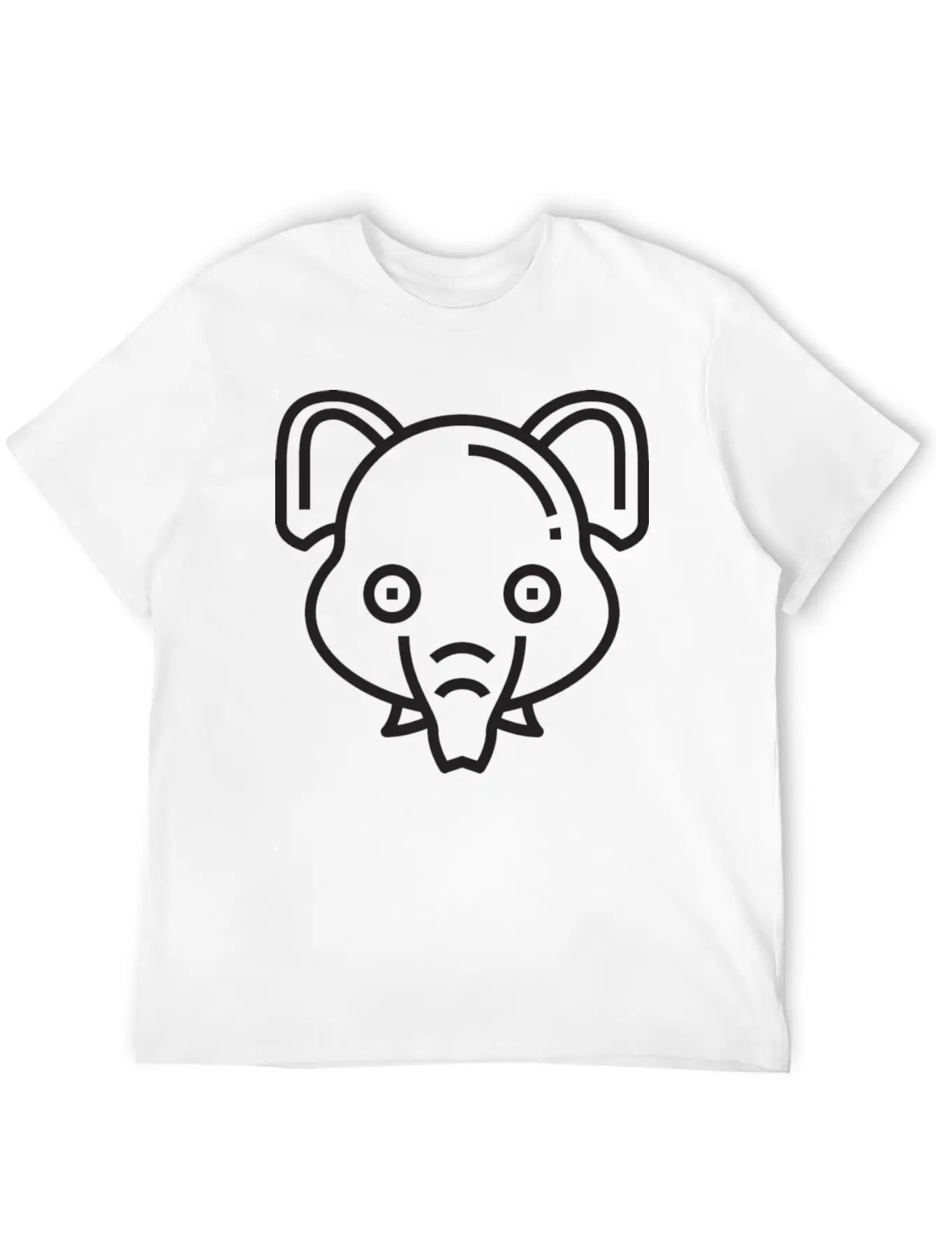 Happy Elephant Comfortable Minimalist Graphic Tee – Summer Style Essential