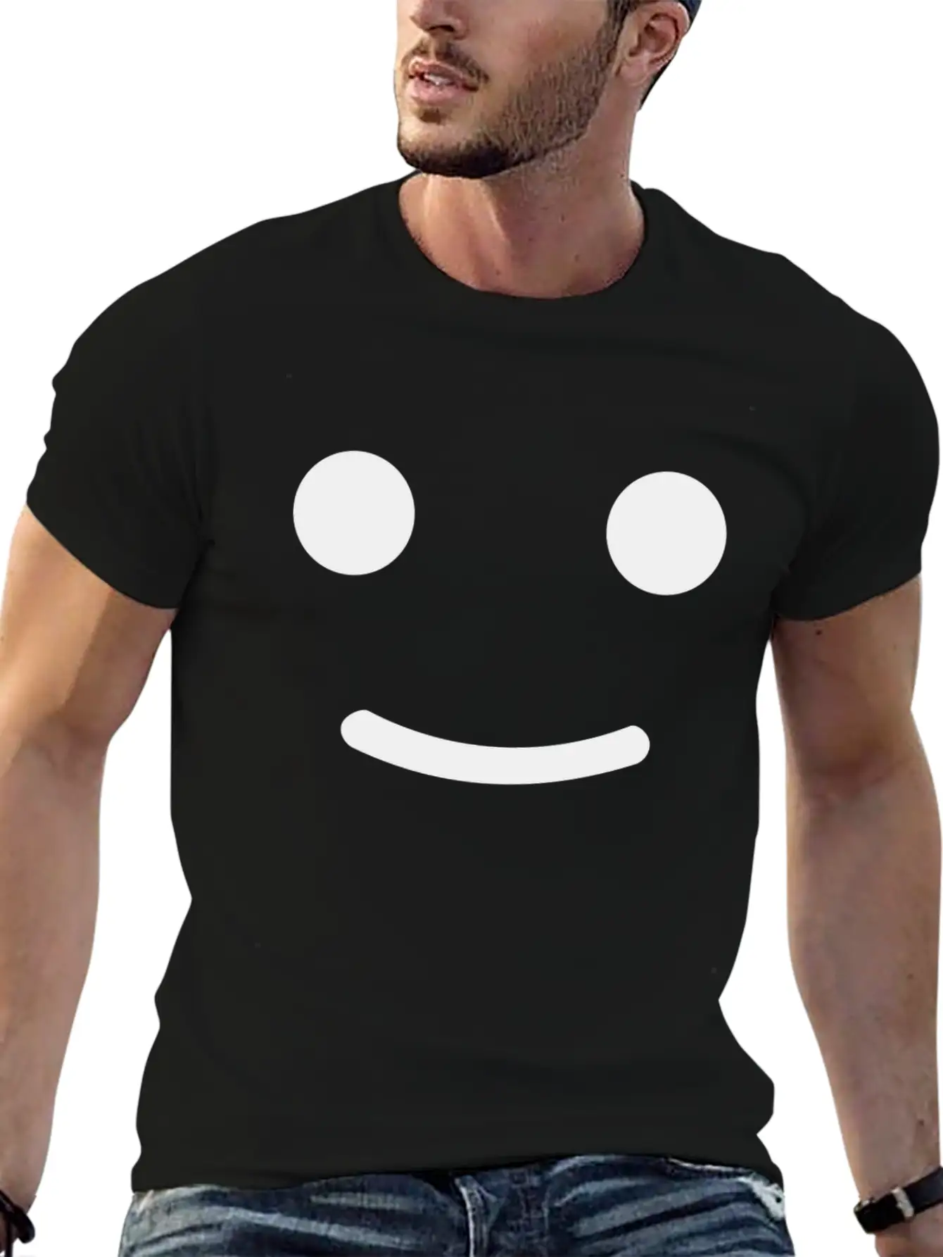 Happy Face Basic Graphic T-Shirt – Daily Comfort In Soft Cotton