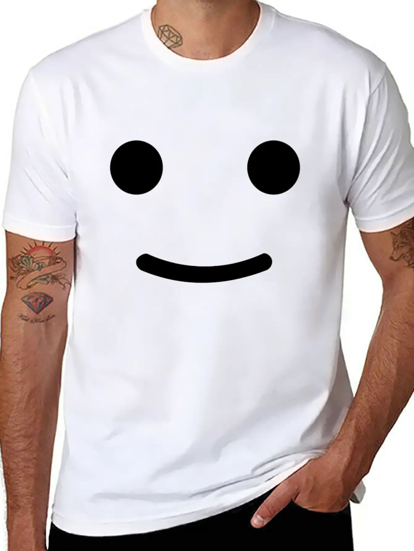 Happy Face Basic Graphic T-Shirt – Daily Comfort In Soft Cotton