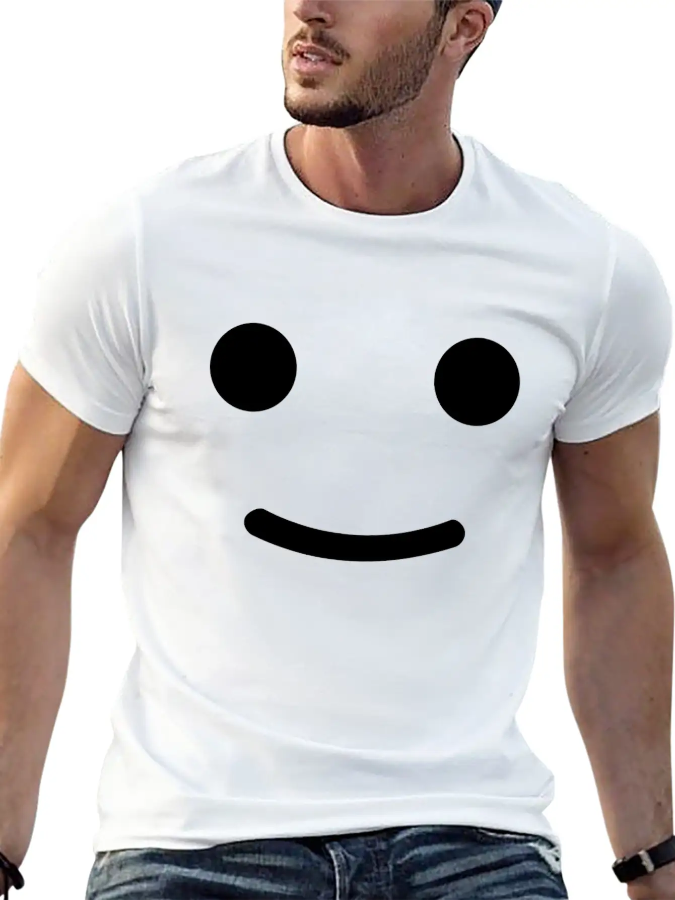 Happy Face Basic Graphic T-Shirt – Daily Comfort In Soft Cotton