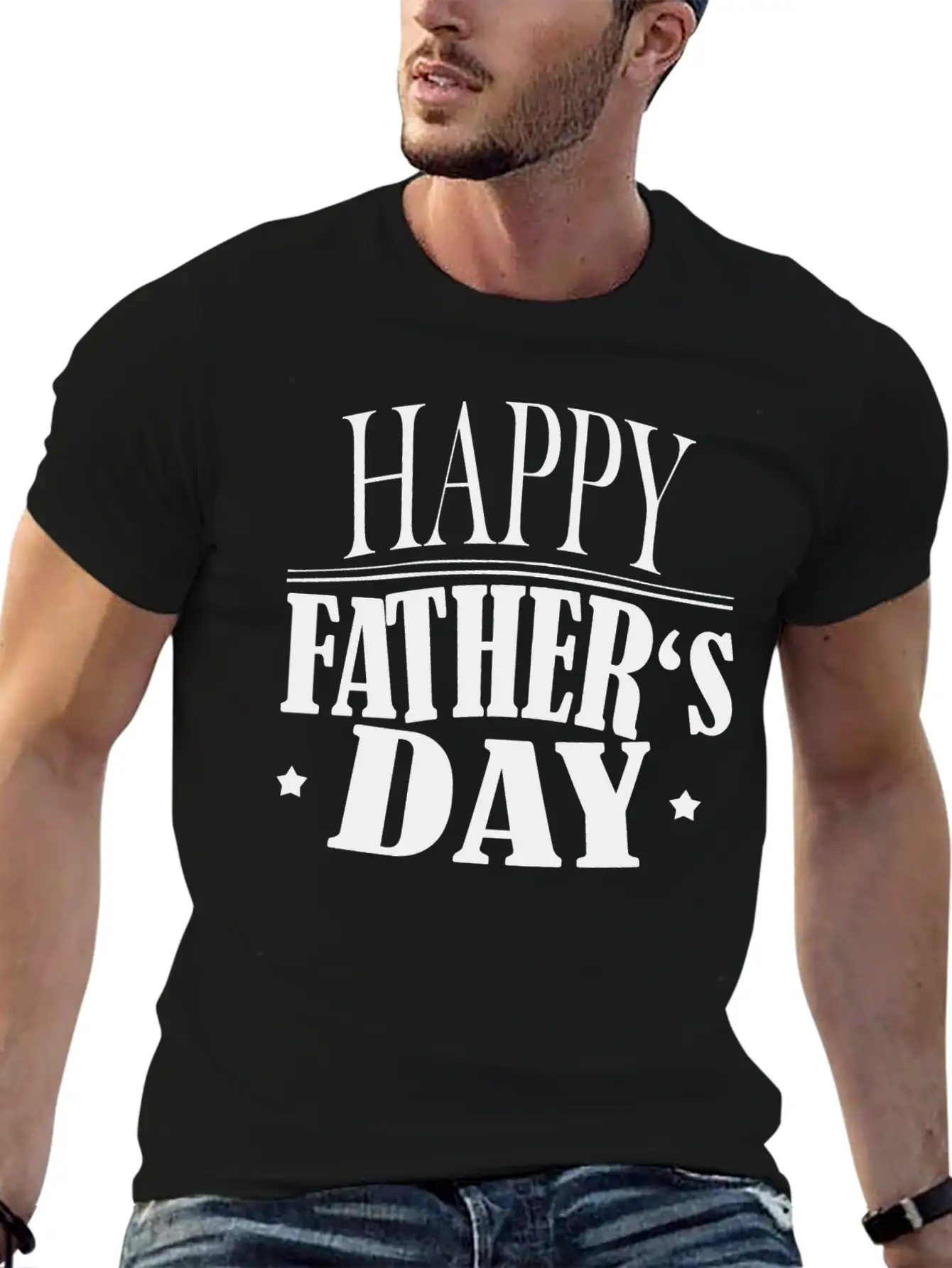 Happy Father Day Greeting Essential Unisex Summer Tee – Soft Cotton Casual Fit